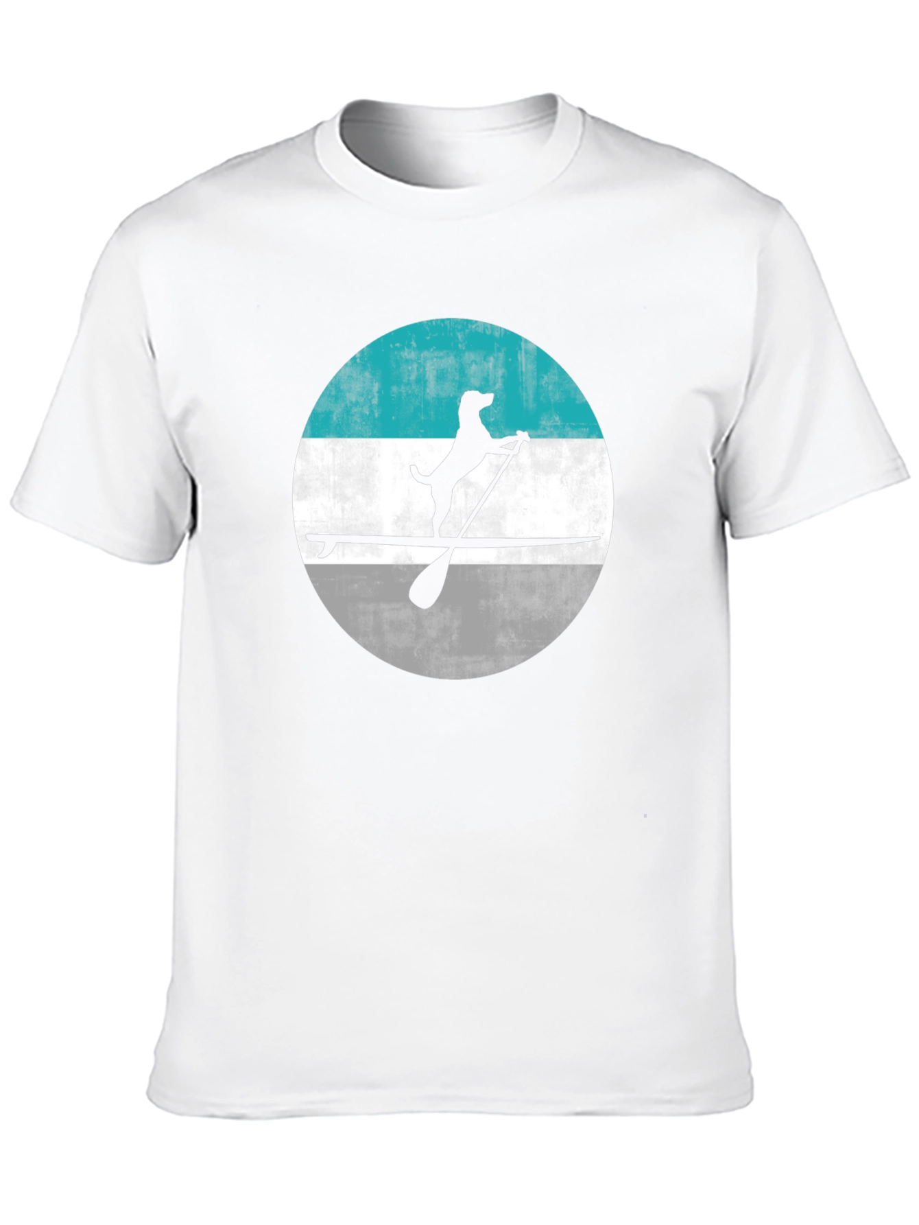 Black Dog Paddle Board T-Shirt - Black, Canine Adventure view 10