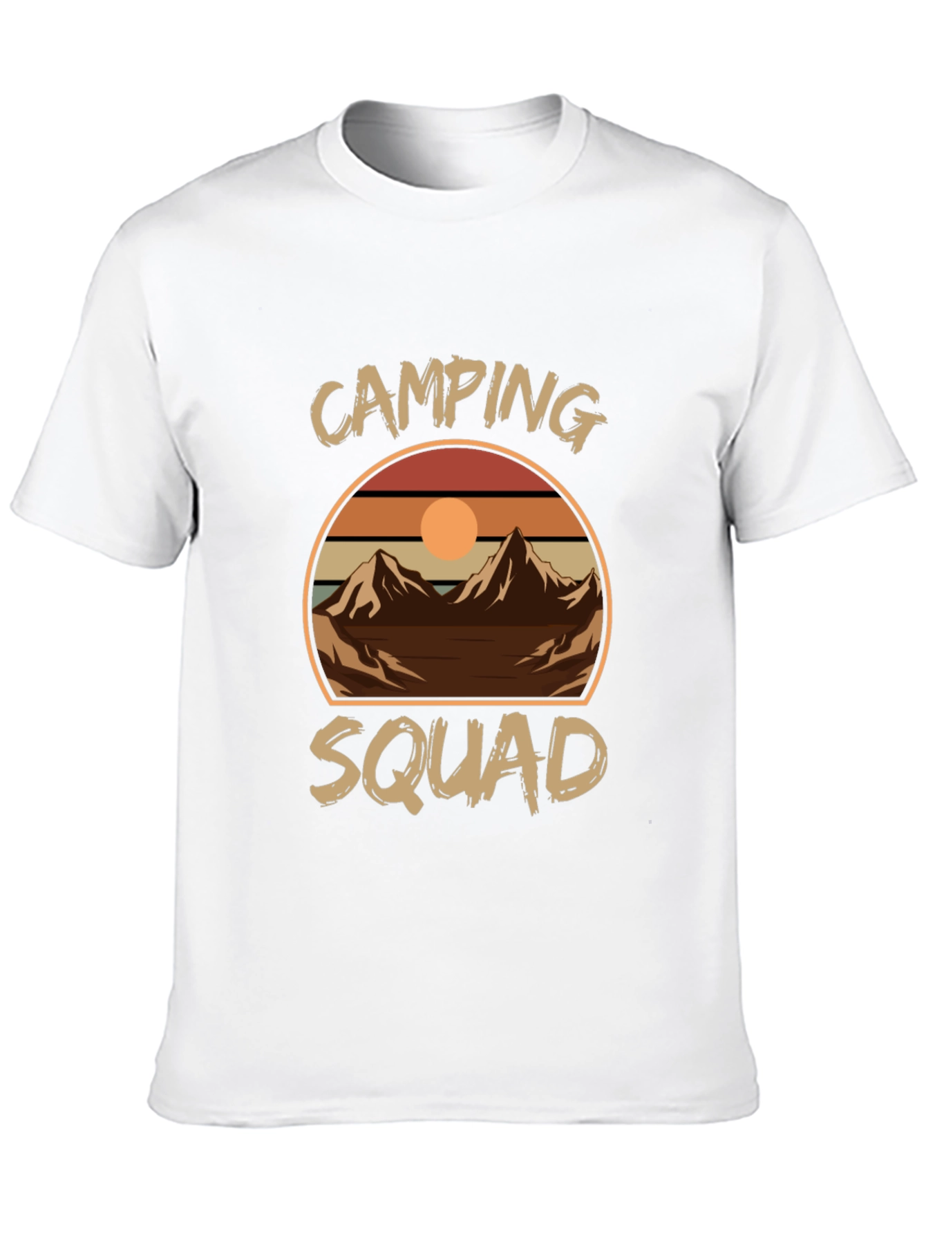 Black Camping Squad Tee - Retro Mountain Adventure Shirt view 10