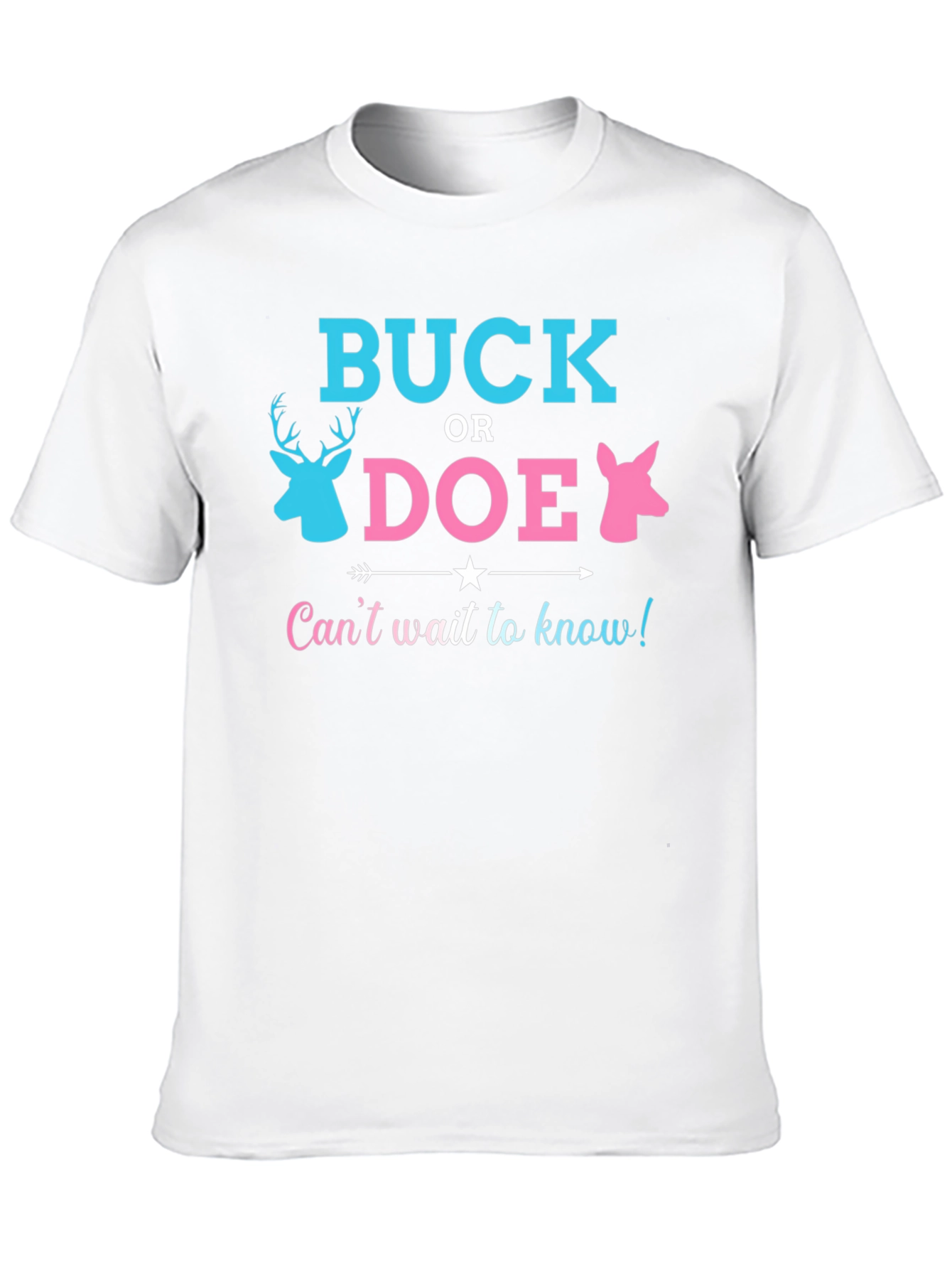 Black Buck or Doe Gender Reveal T-Shirt view 10