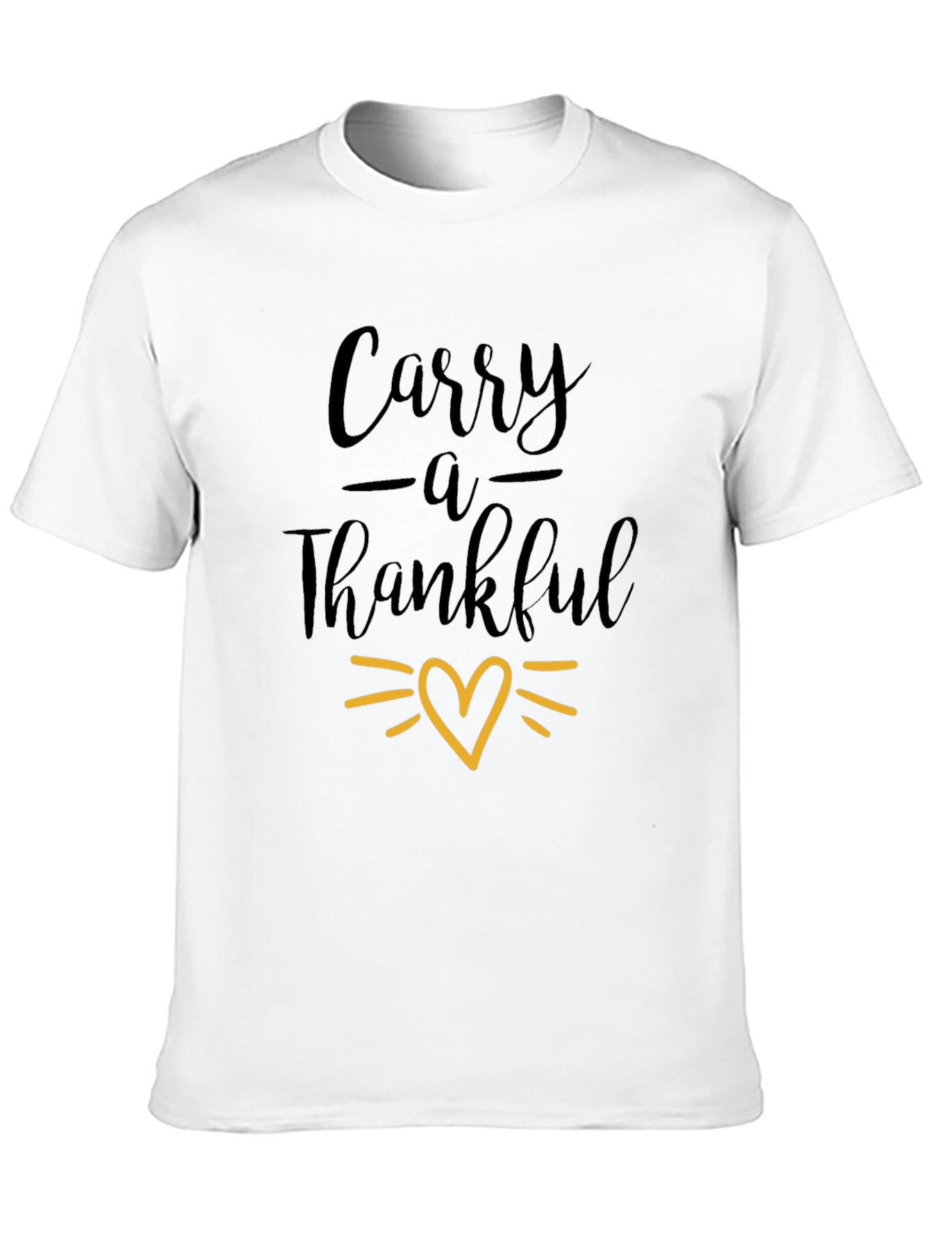 Black Carry a Thankful Heart T-Shirt - Black Graphic Tee view 10