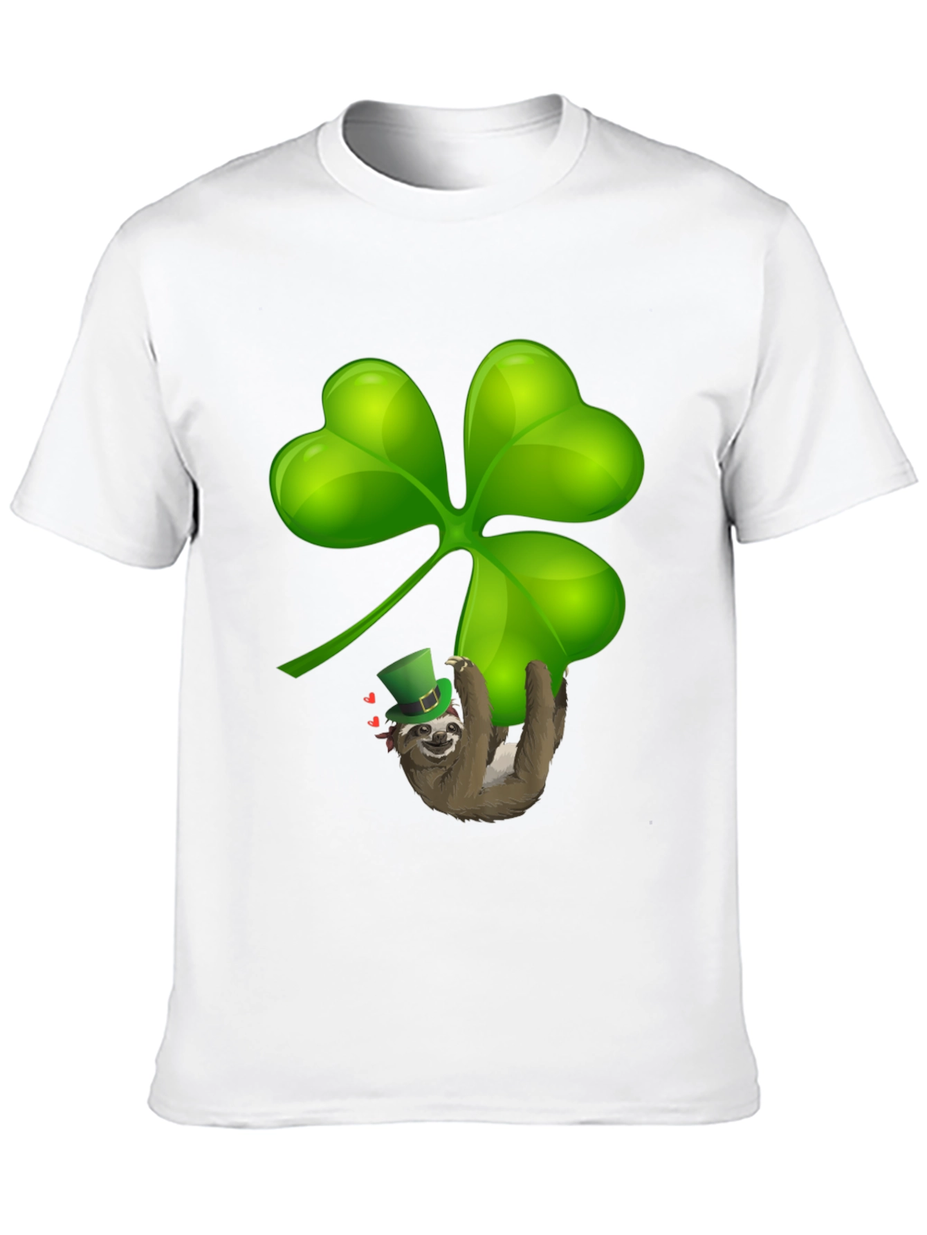 Black Sloth Shamrock T-Shirt - St. Patrick's Day Luck view 10