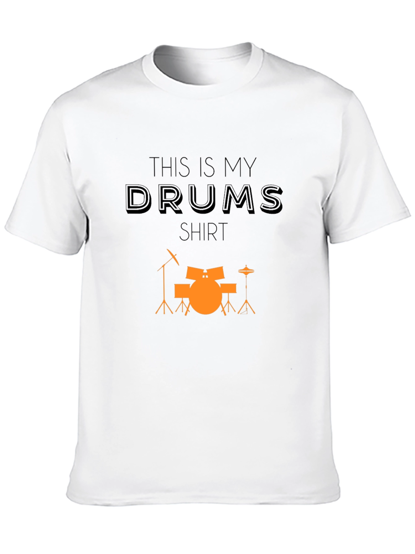 Black This Is My Drums Shirt Black Cotton Tee view 10