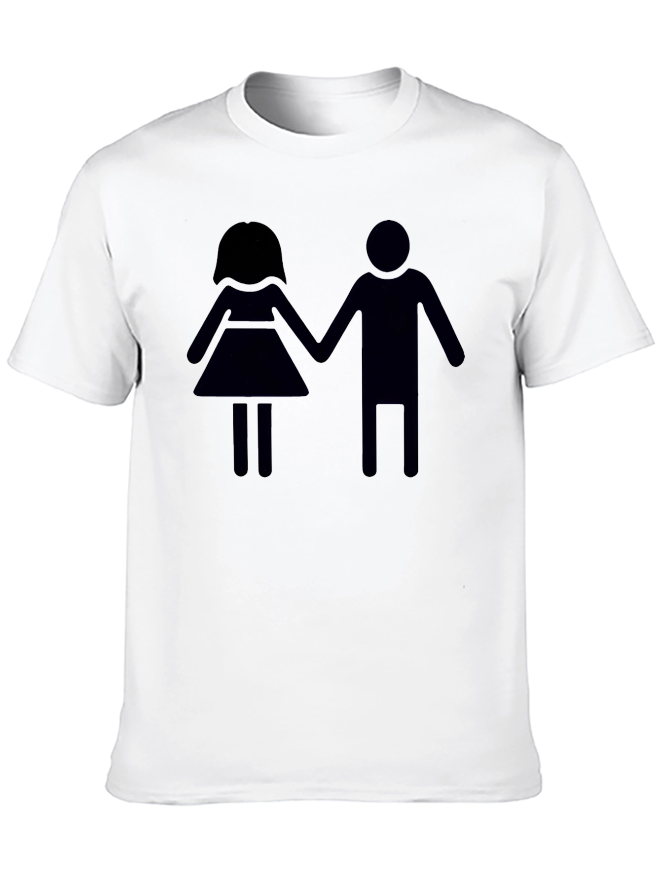 Black Stick Figure Couple Black T-Shirt view 10
