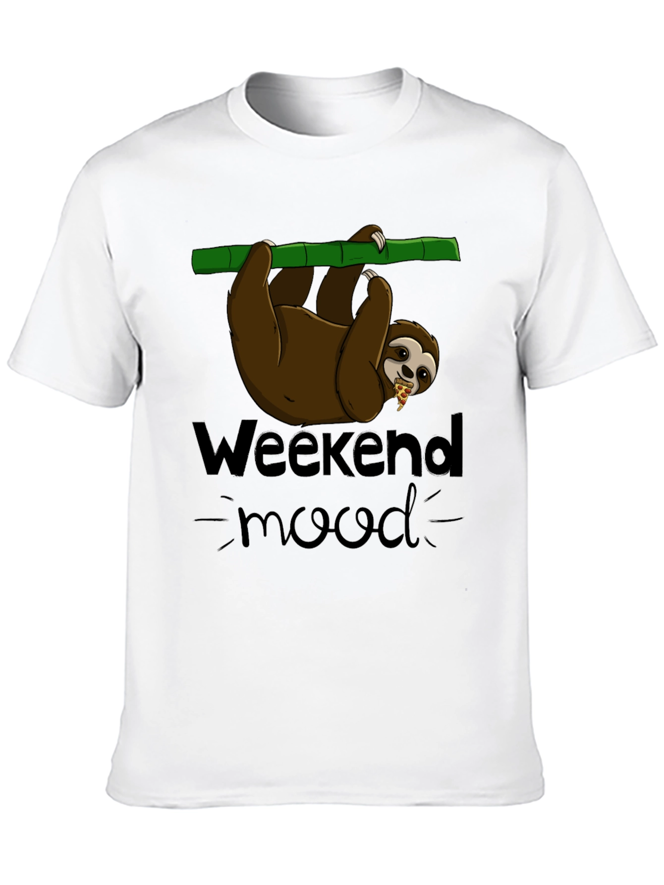Black Weekend Mood Sloth Graphic T-Shirt view 10