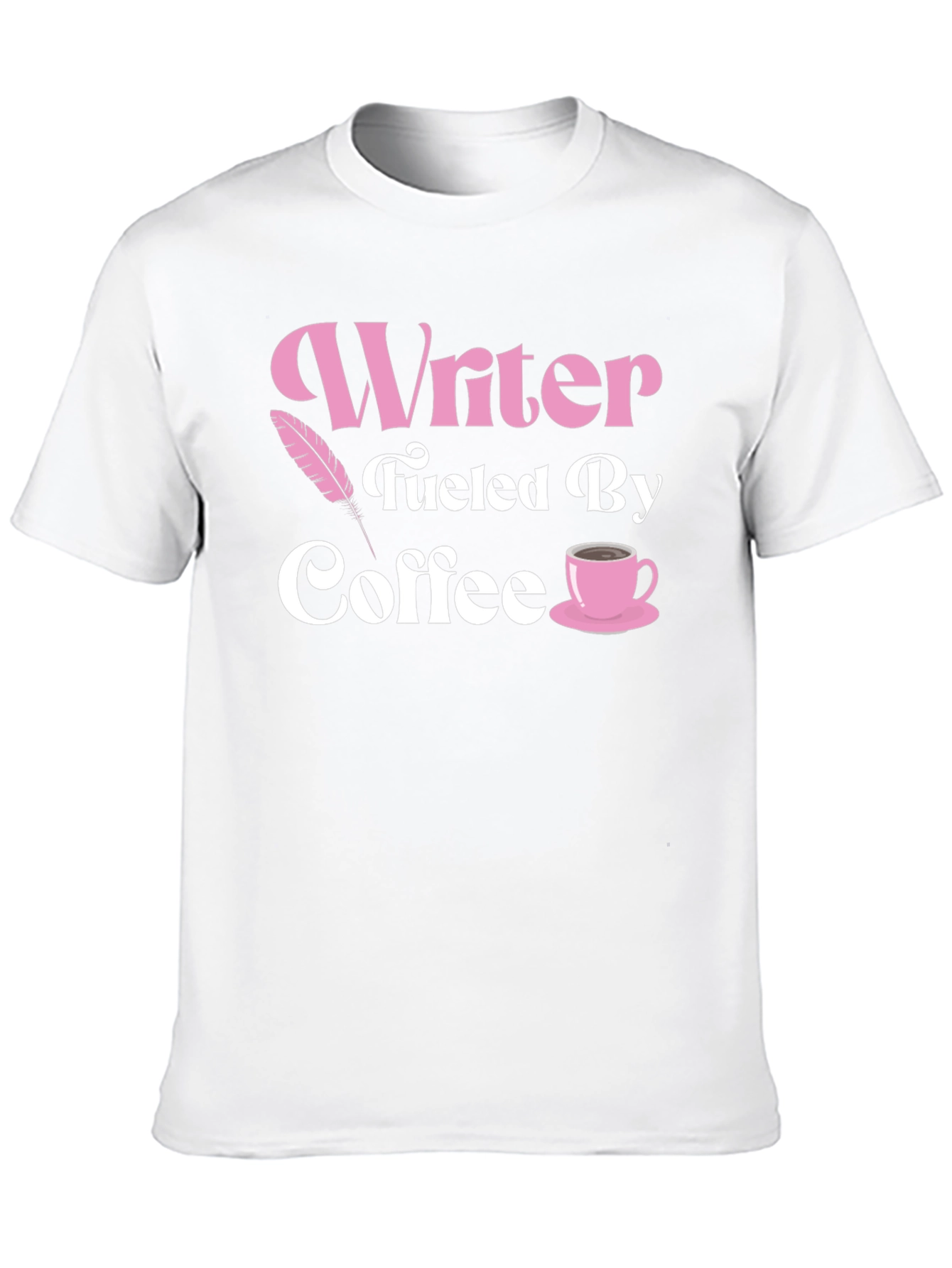 Black Writer Fueled By Coffee Black T-Shirt view 10