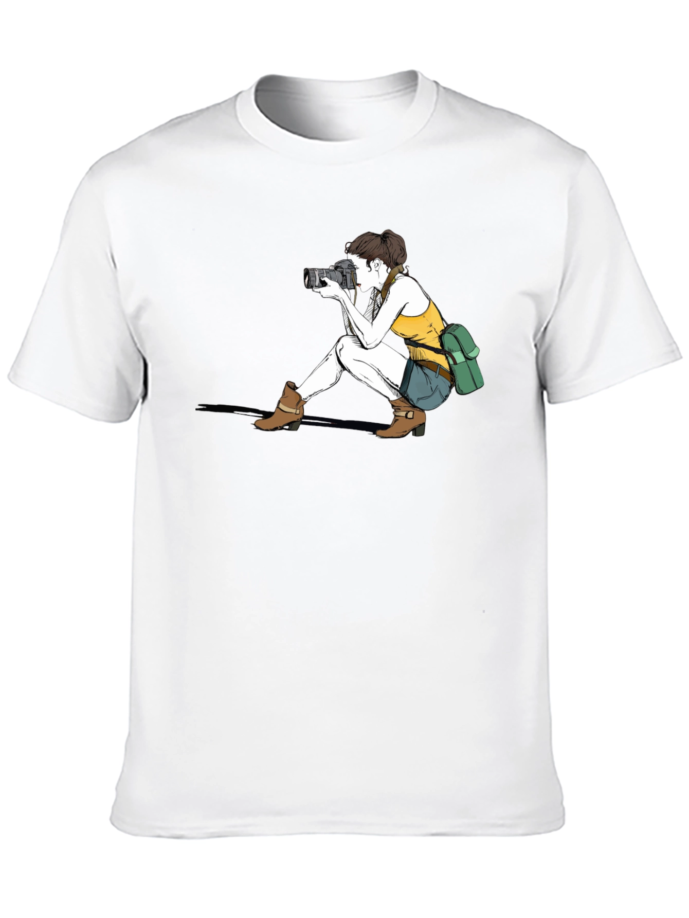 Black Photographer Graphic Tee - Unisex Black T-Shirt view 10