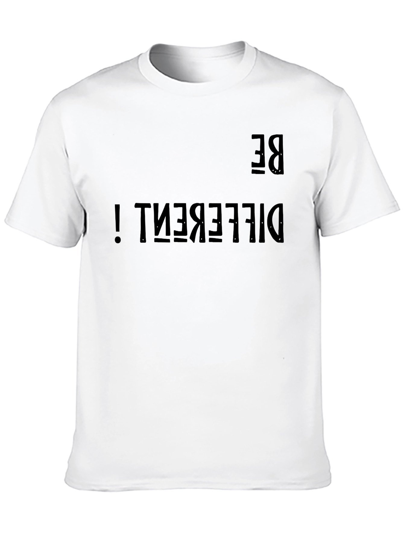 Black Be Different Graphic Tee - Black Cotton Casual Shirt view 10