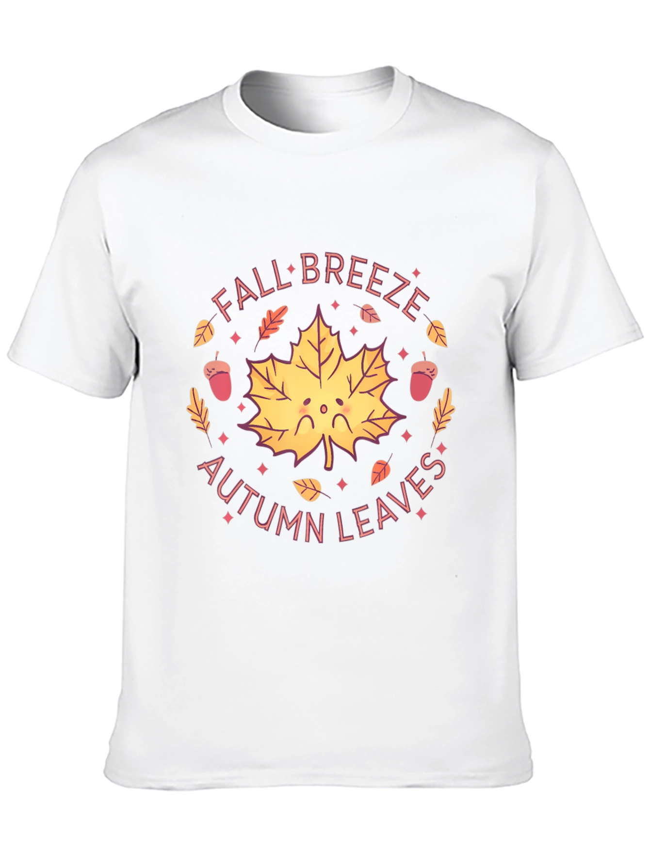 Black Fall Breeze Autumn Leaves Graphic T-Shirt view 10