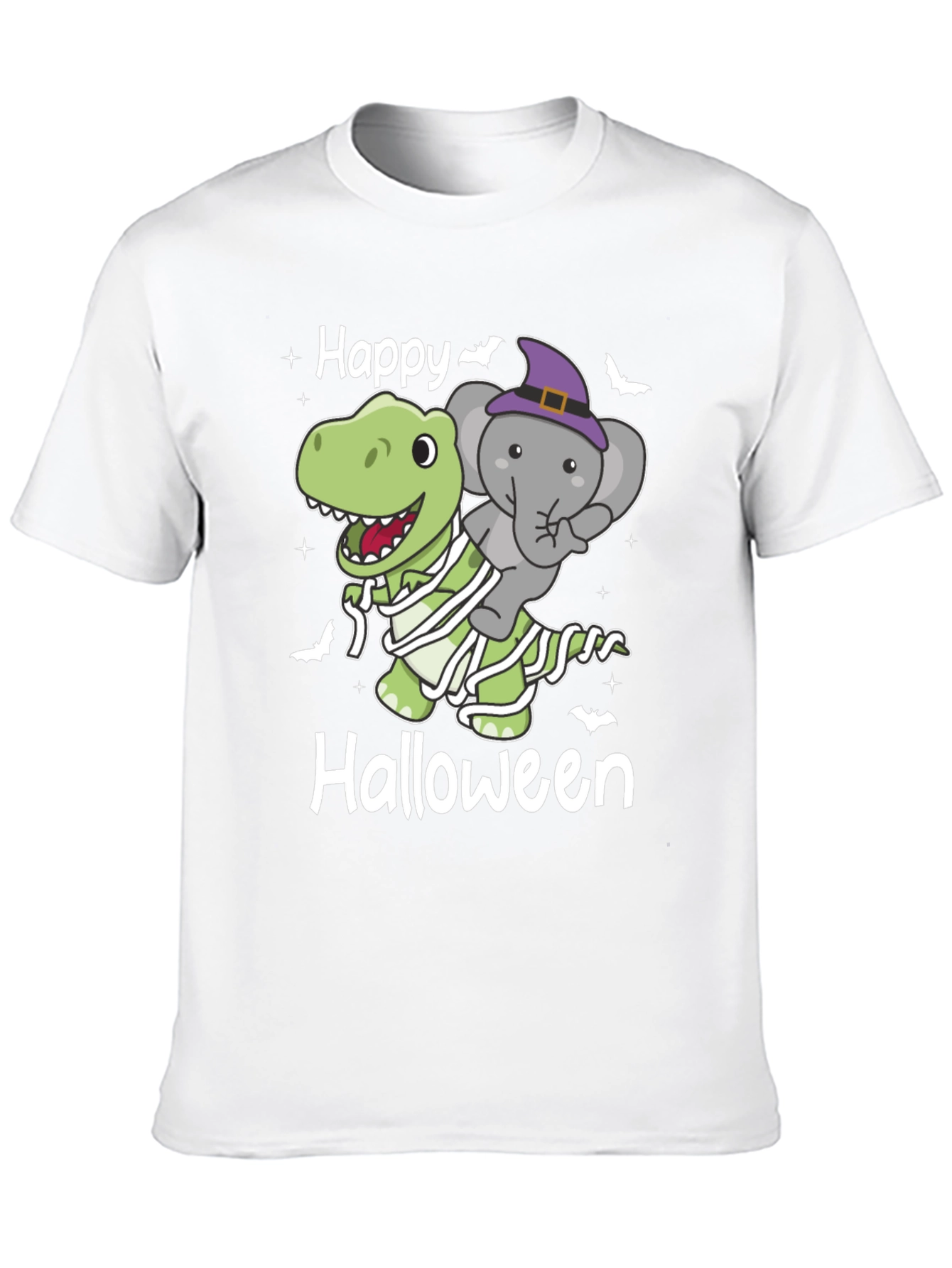 Happy Halloween Dinosaur & Elephant T-Shirt - 10