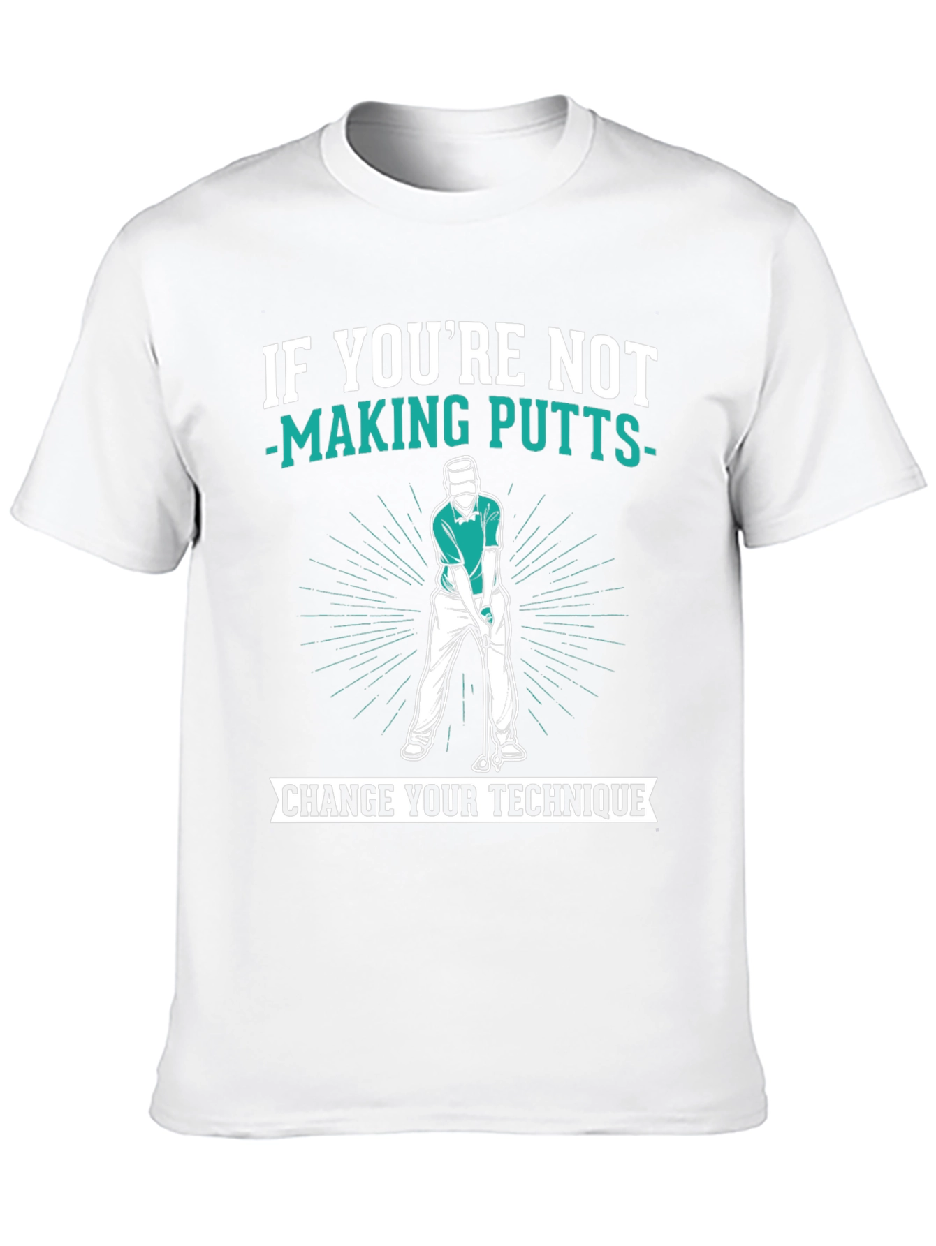 Black Golf Putter Humor T-Shirt, Funny Golf Tee view 10