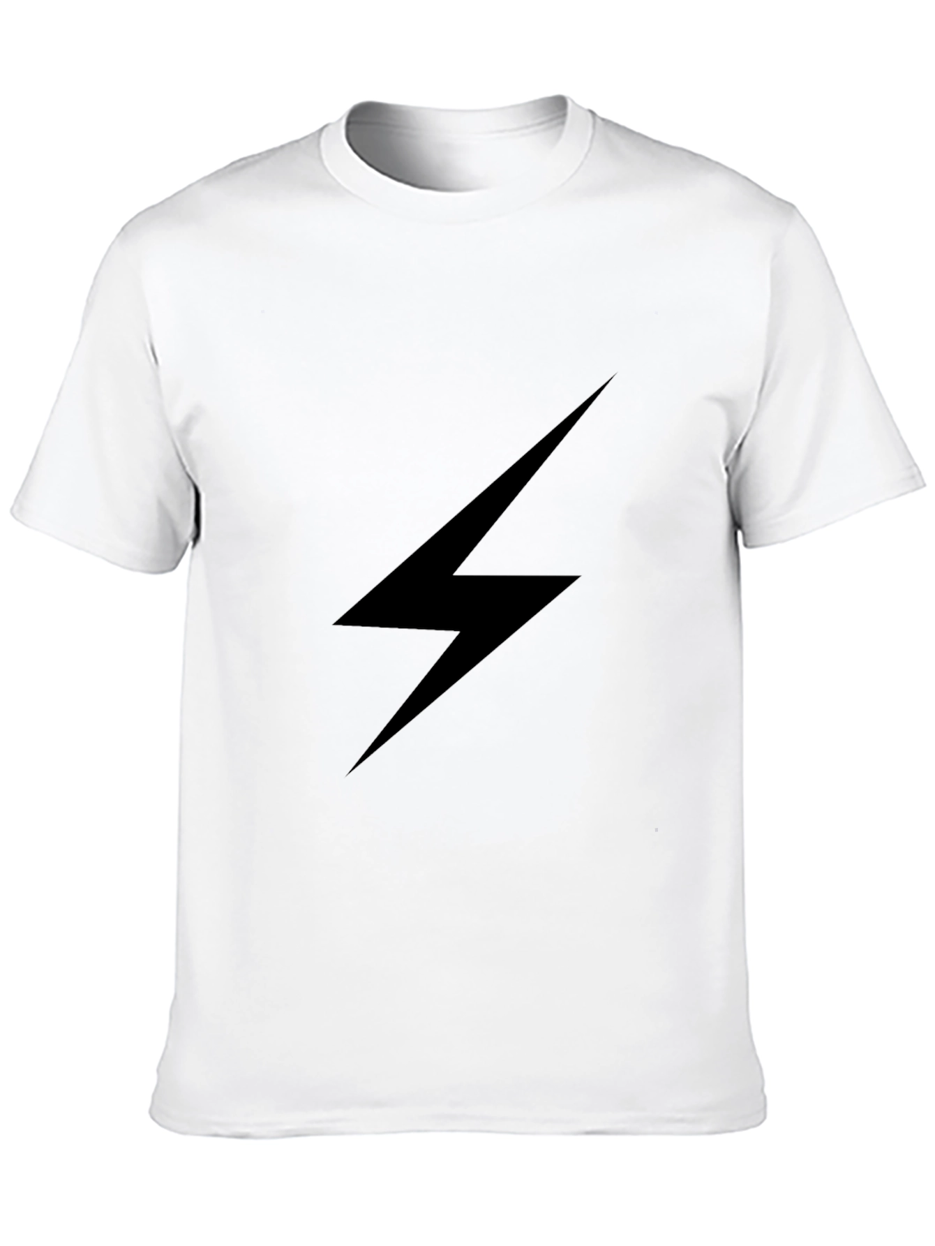 Black Black Lightning Bolt Graphic Tee - Stylish Casual Wear view 10
