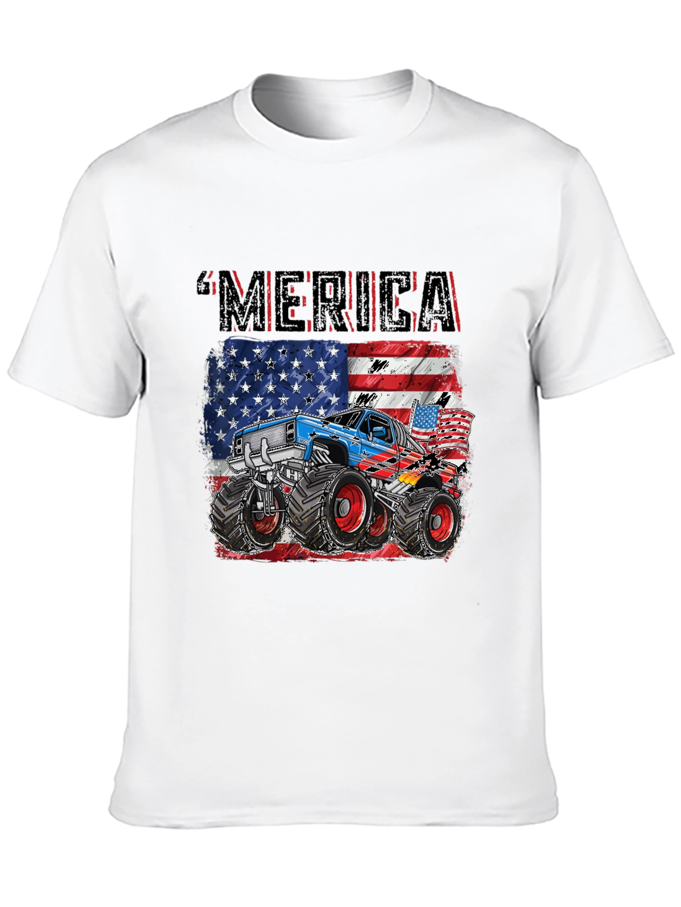 Black American Pride Monster Truck Graphic Tee view 10