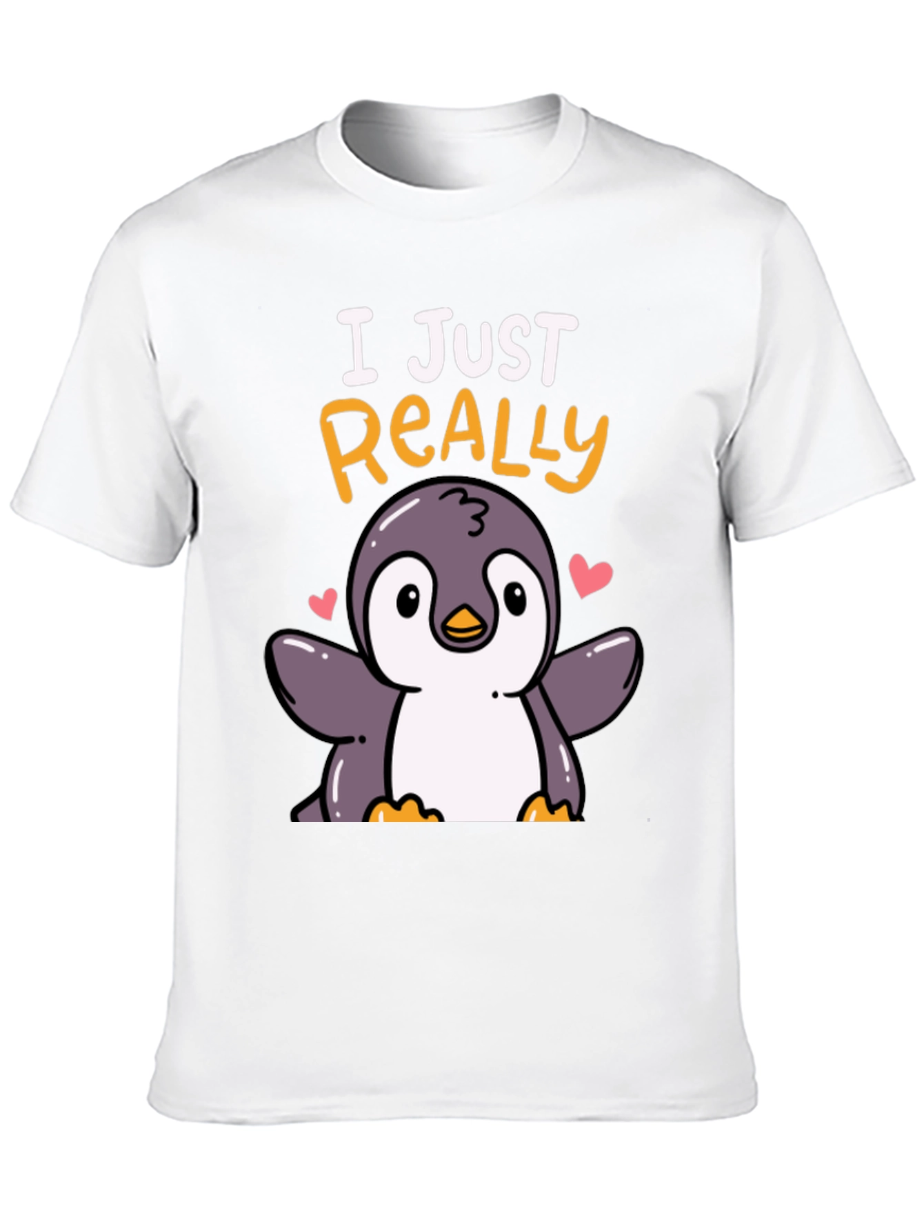 Black Cute Penguin T-Shirt - I Just Really Love Penguins view 10