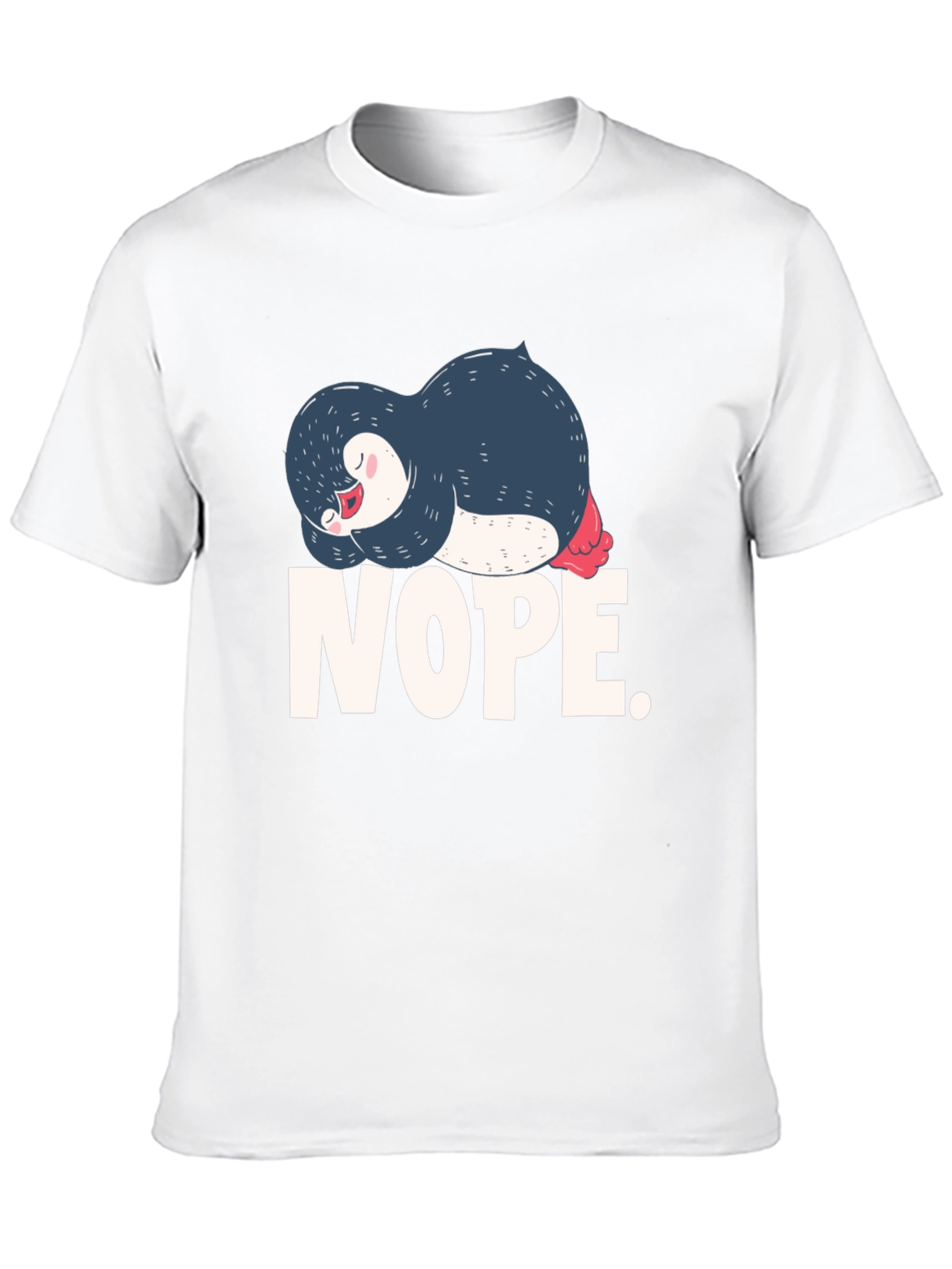 Black Nope Penguin Graphic T-Shirt view 10