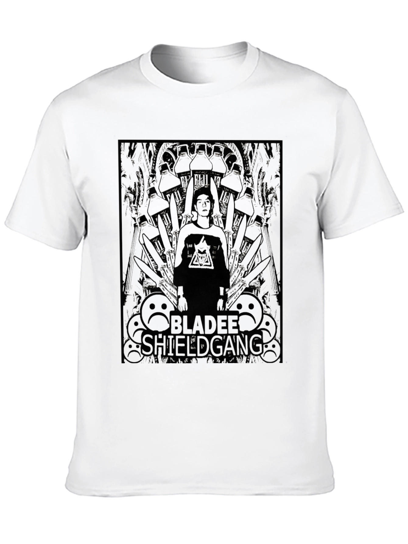 Black Bladee Shield Gang Graphic T-Shirt view 10