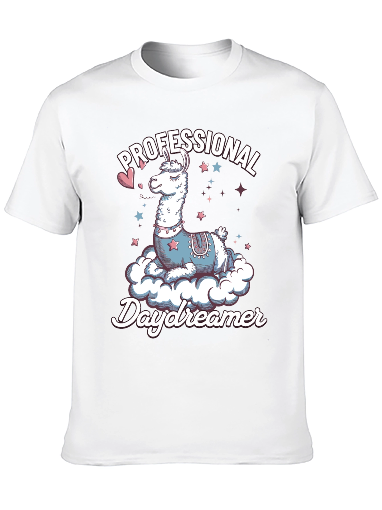 Black Professional Daydreamer Llama Graphic Tee view 10