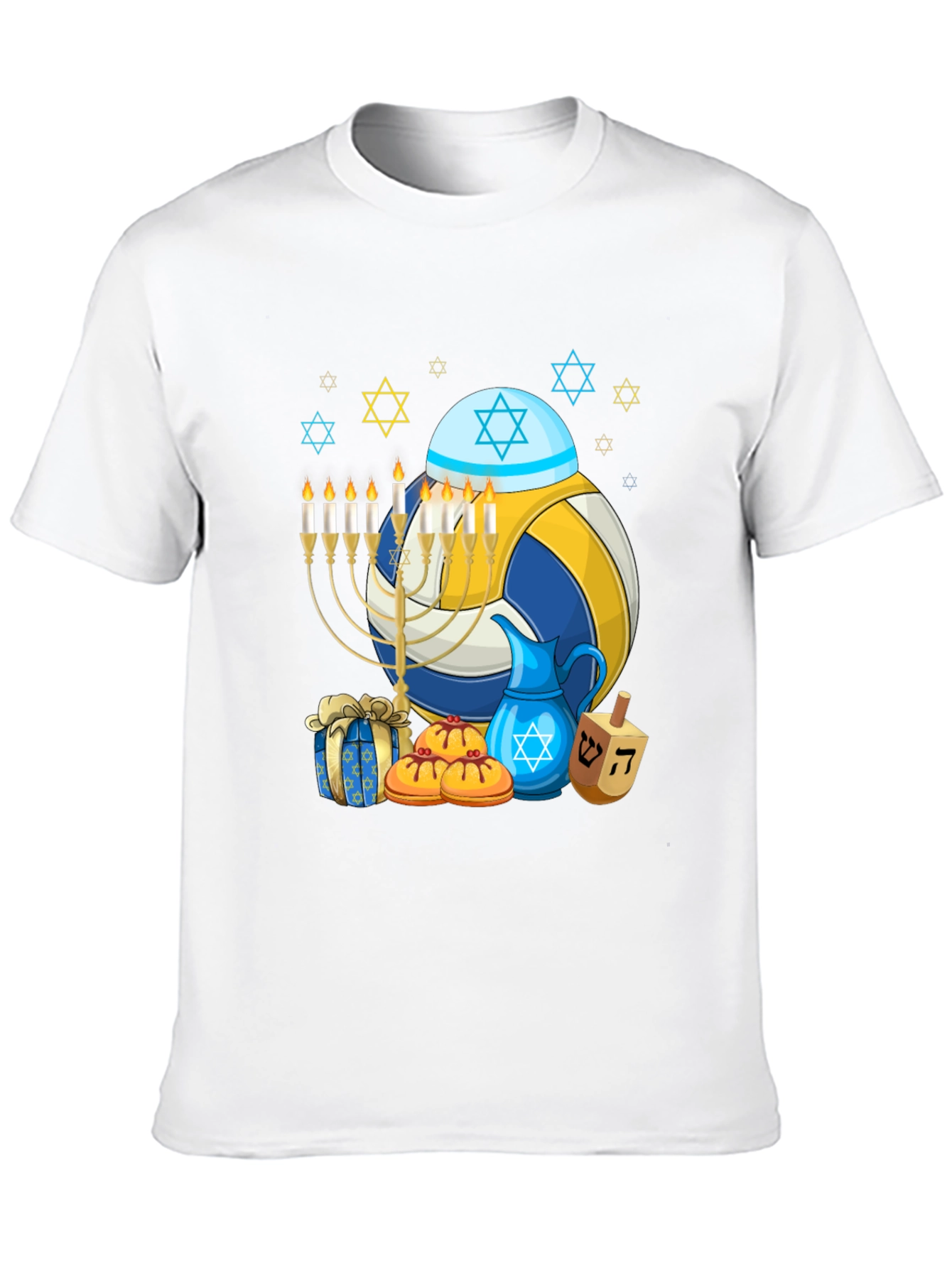 Black Hanukkah Volleyball T-Shirt view 10