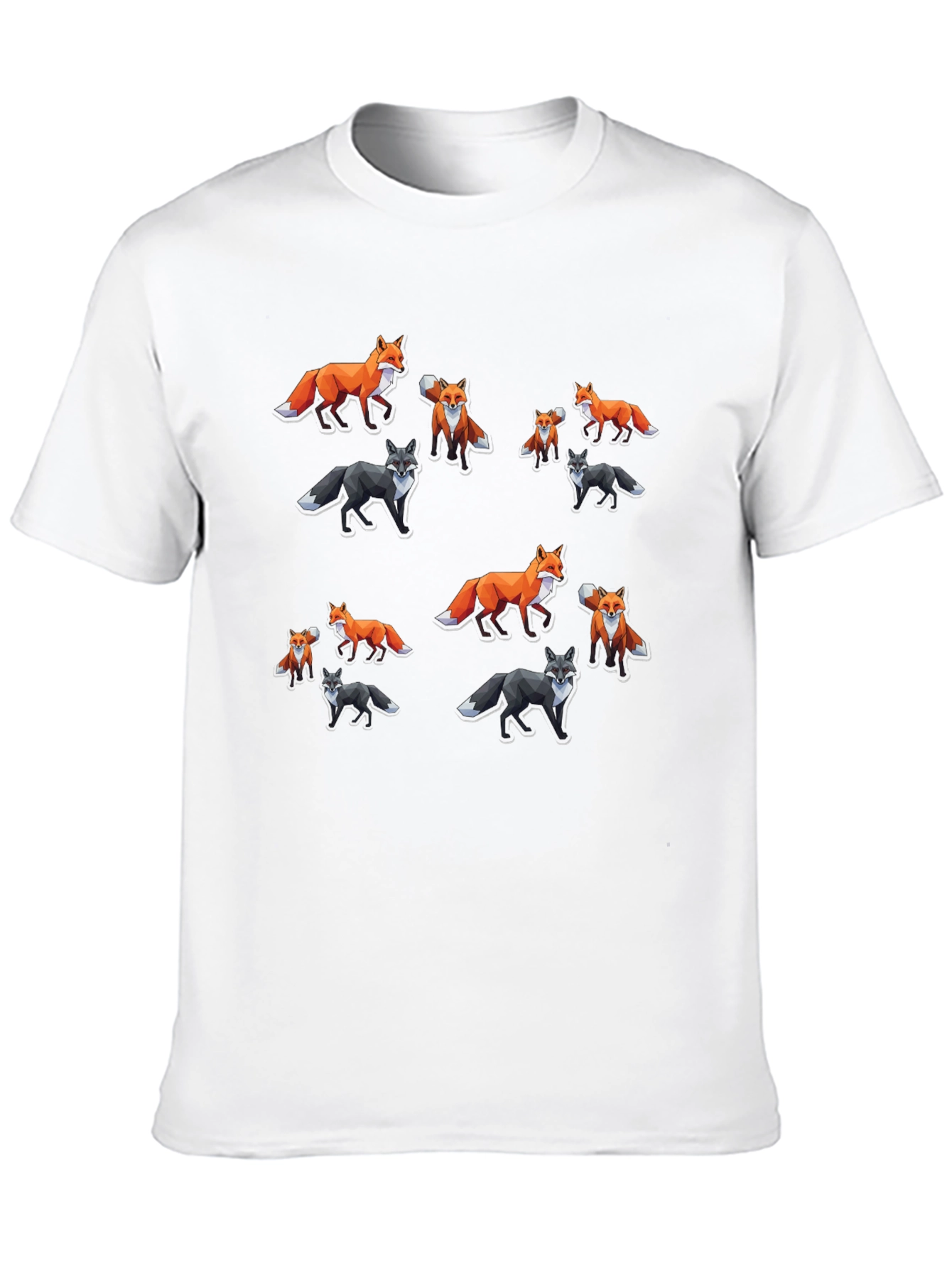Black Fox Graphic Black T-Shirt, Unique Design view 10