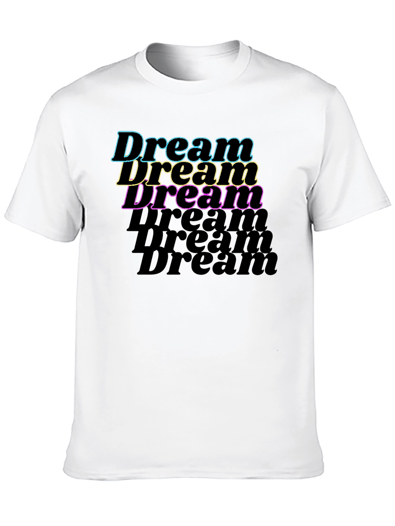 Black Dream Text Graphic Black T-Shirt view 10