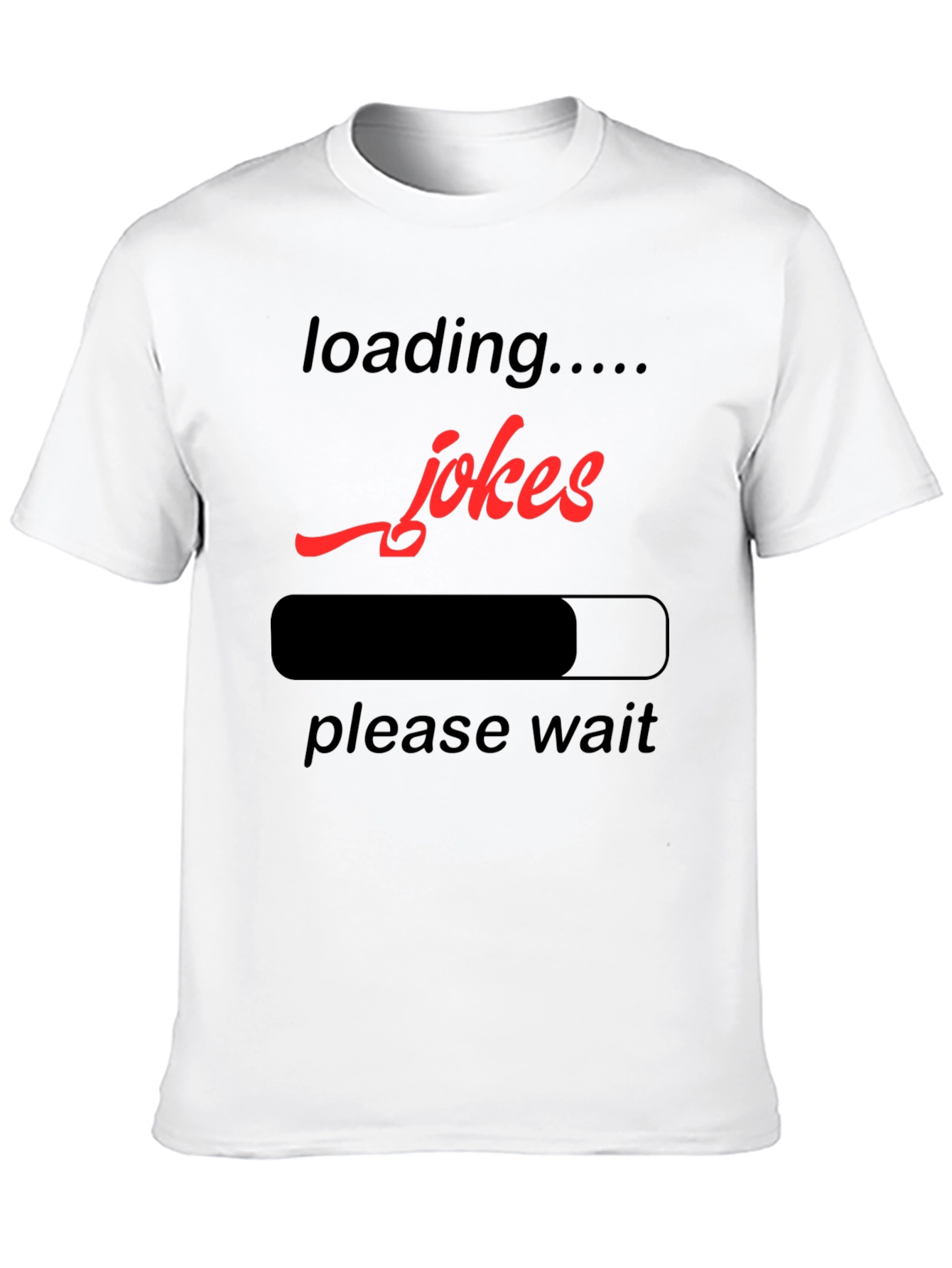 Black Loading Jokes Graphic T-Shirt - Funny Humor Tee view 10