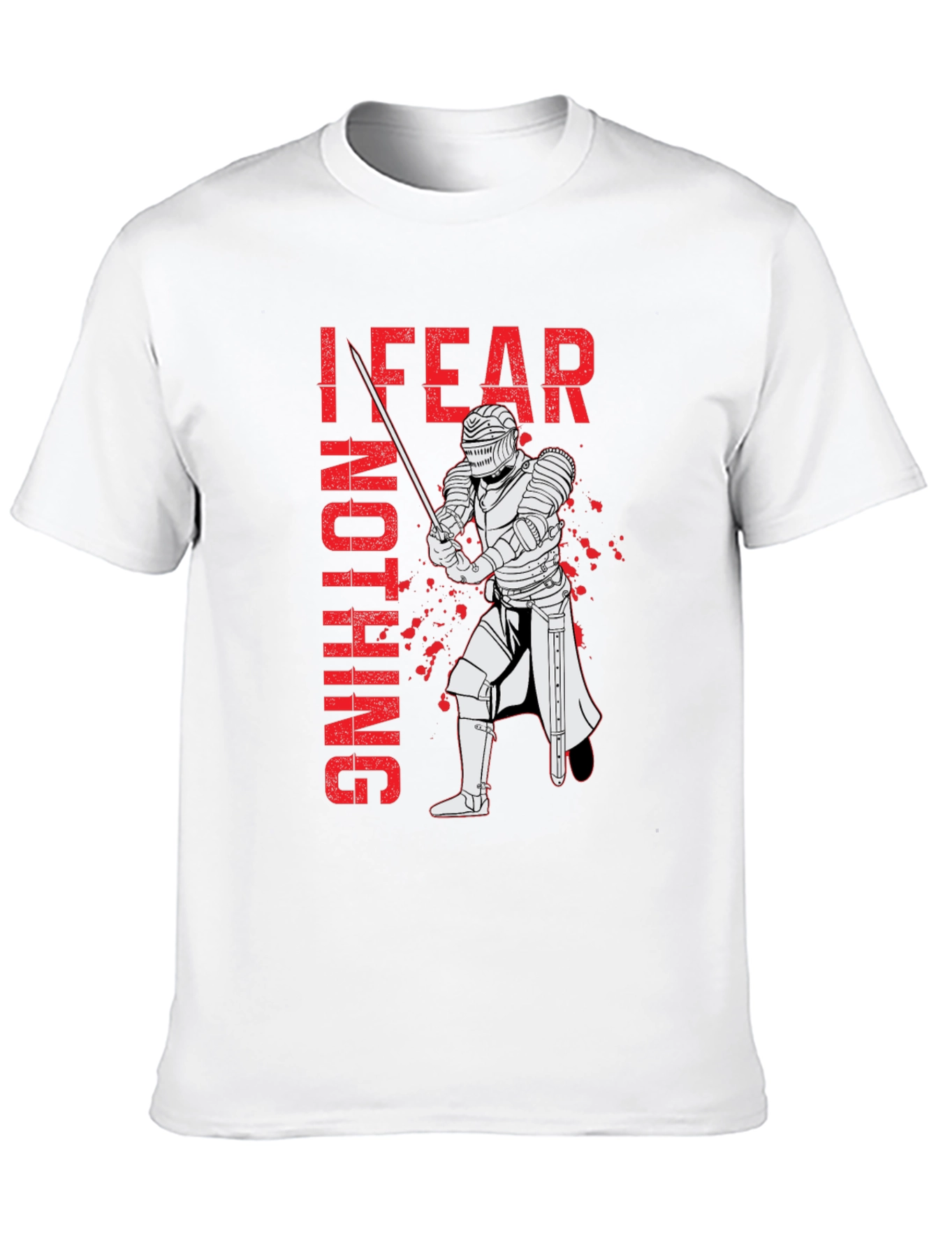 Black I Fear Nothing Graphic Tee - Knight Design view 10