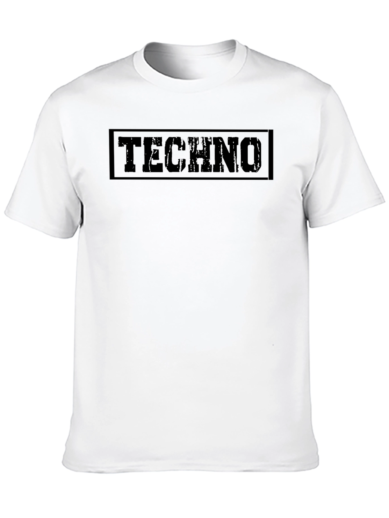 Black Black Techno Graphic T-Shirt view 10