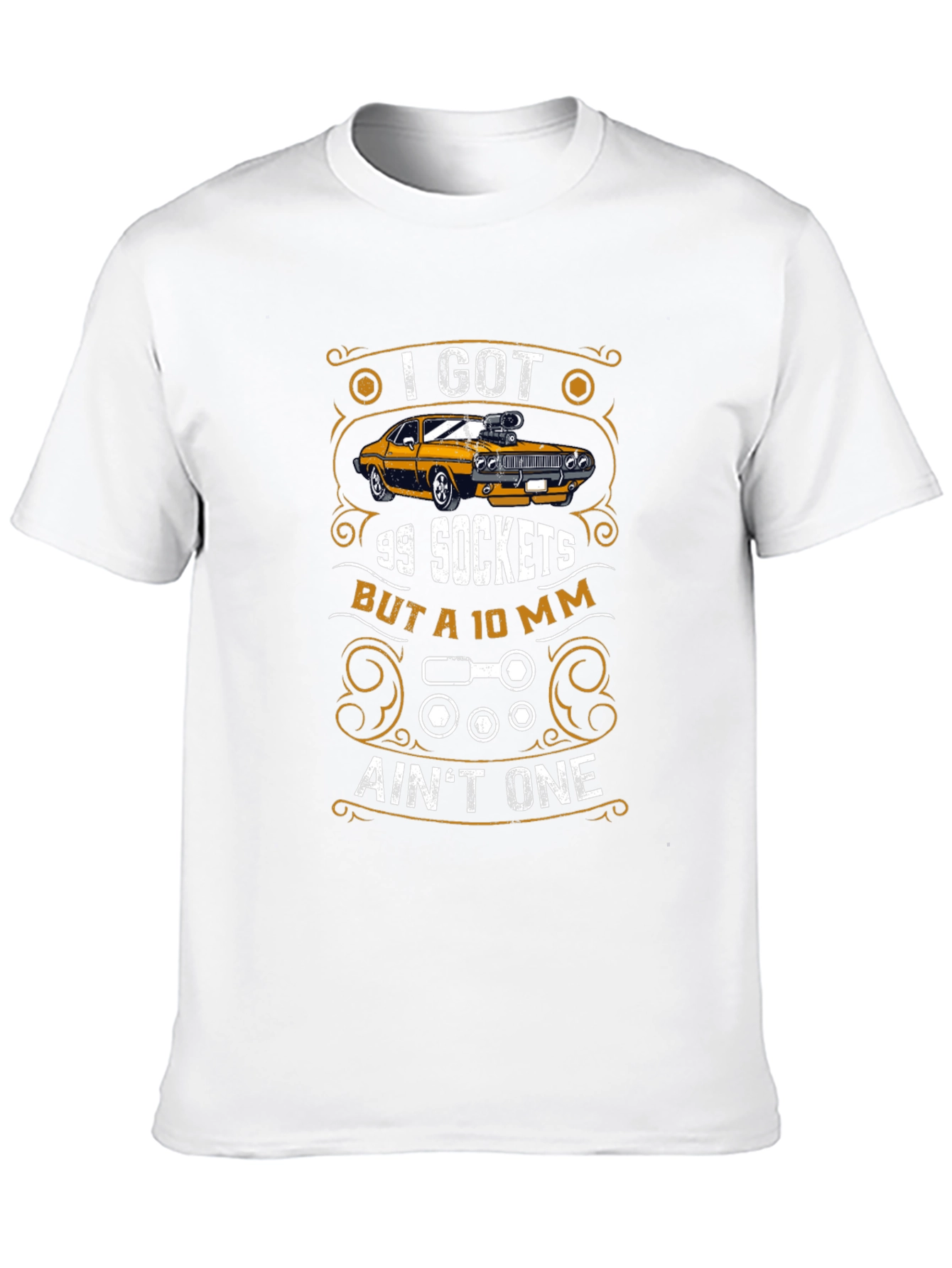 Black I Got 99 Sockets Funny Mechanic Car T-Shirt view 10