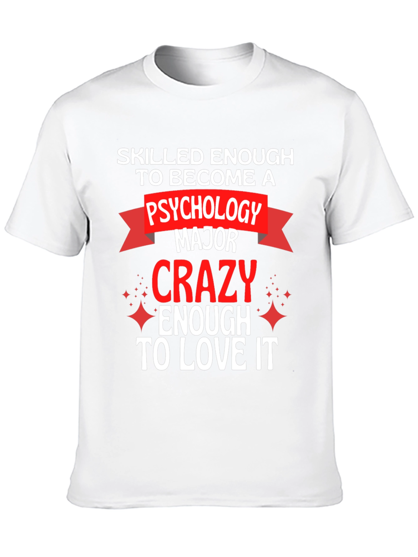Black Psychology Major T-Shirt - Skilled & Crazy Enough view 10