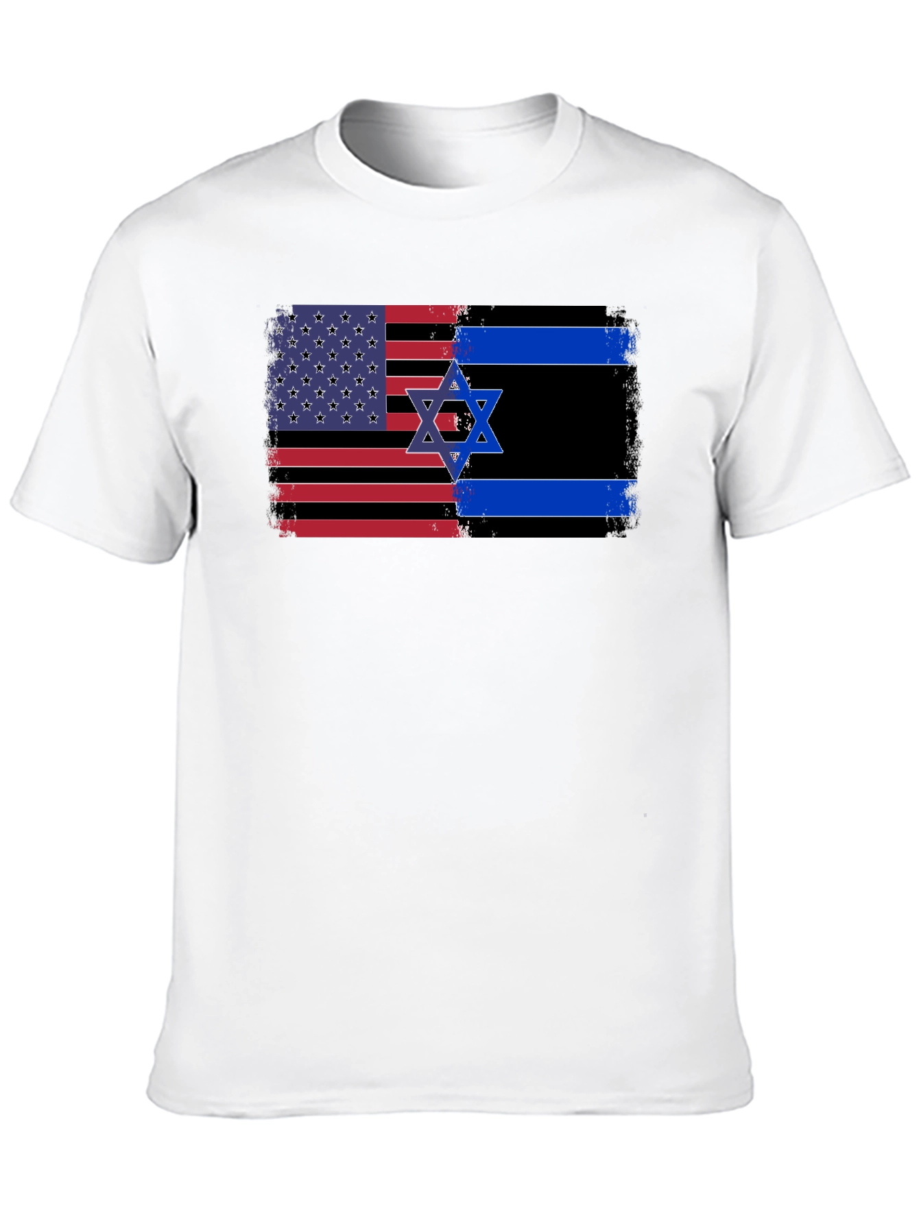 Black USA Israel Flag Graphic Tee view 10