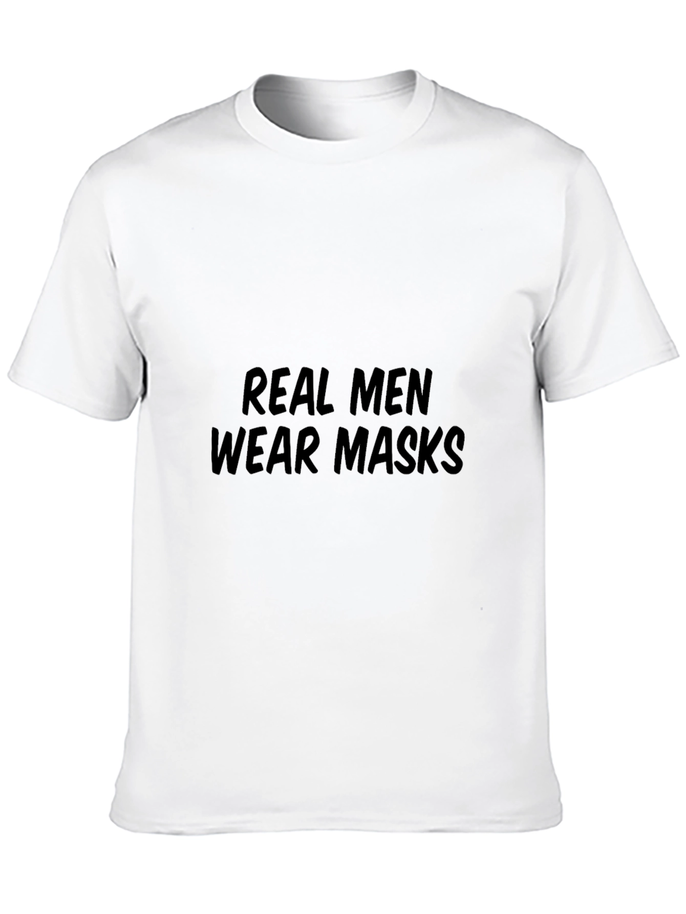 Black Real Men Wear Masks T-Shirt view 10