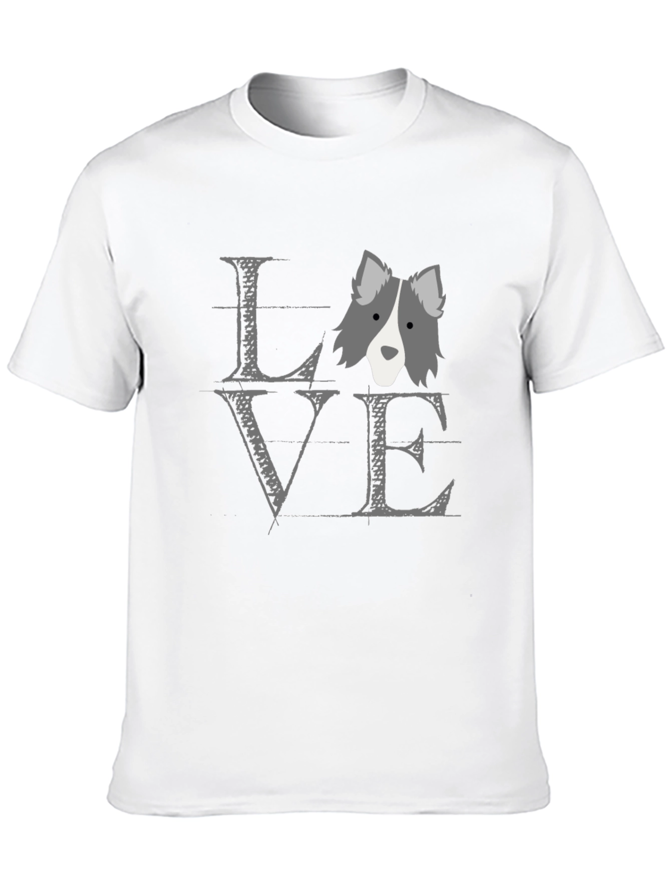 Black Dog Love T-Shirt - Unisex Black Cotton Tee view 10
