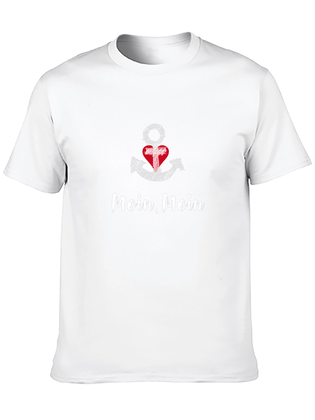 Black Moin Moin Anchor Heart Graphic T-Shirt - Unisex view 10