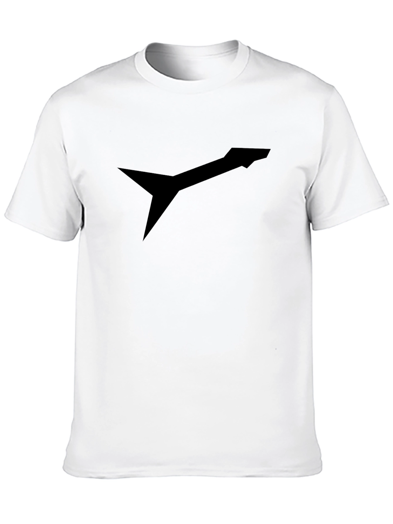 Black Men's Black Graphic Tee - Modern Arrow Design view 10