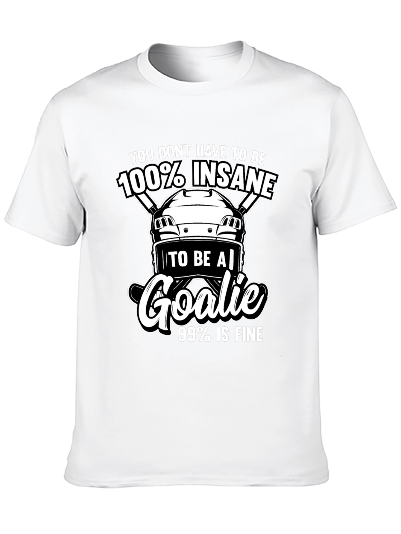 Black Hockey Goalie T-Shirt - Insane Goalie Tee view 10