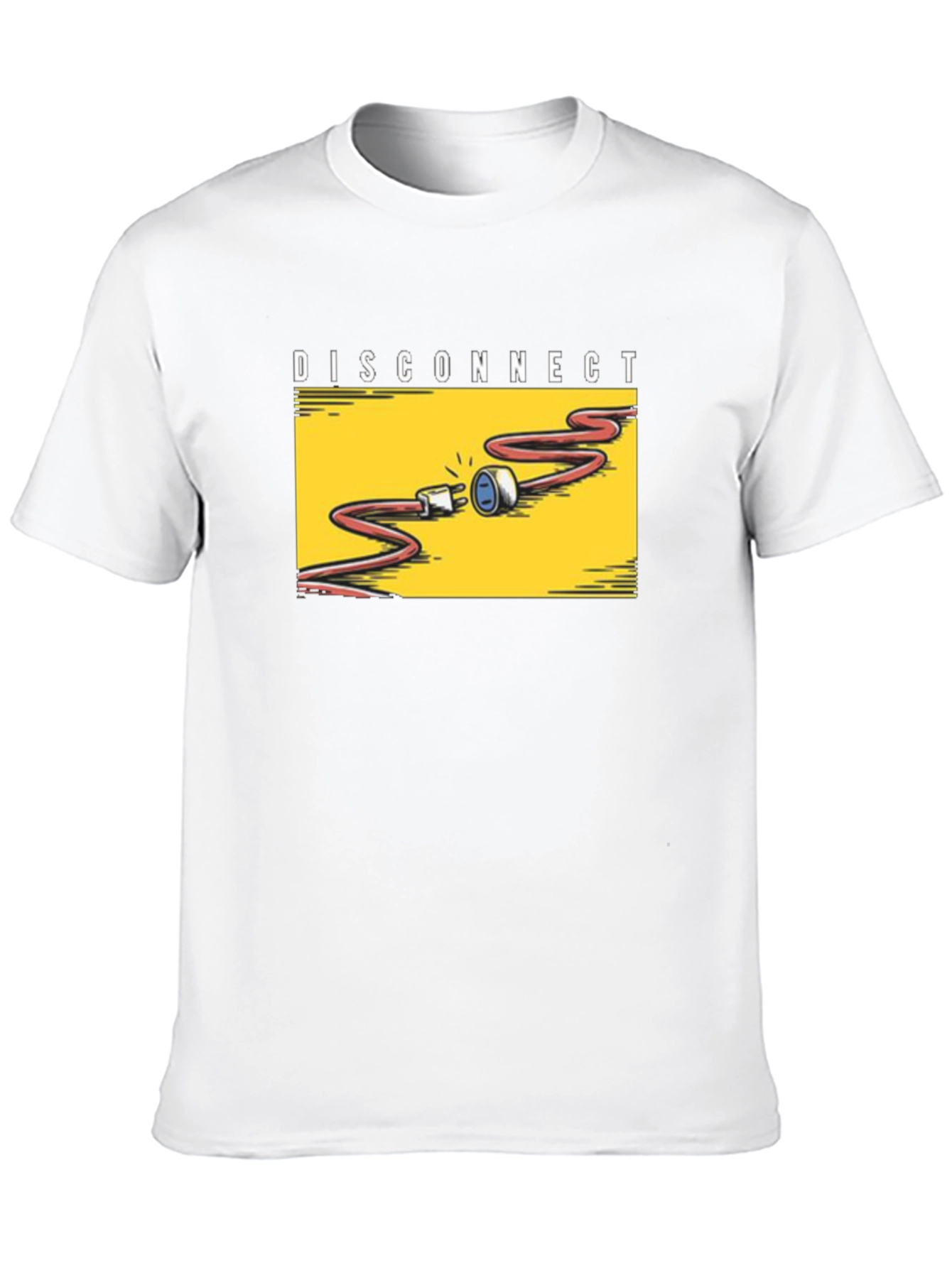 Black Disconnect Graphic Tee - Stylish & Funny  view 10