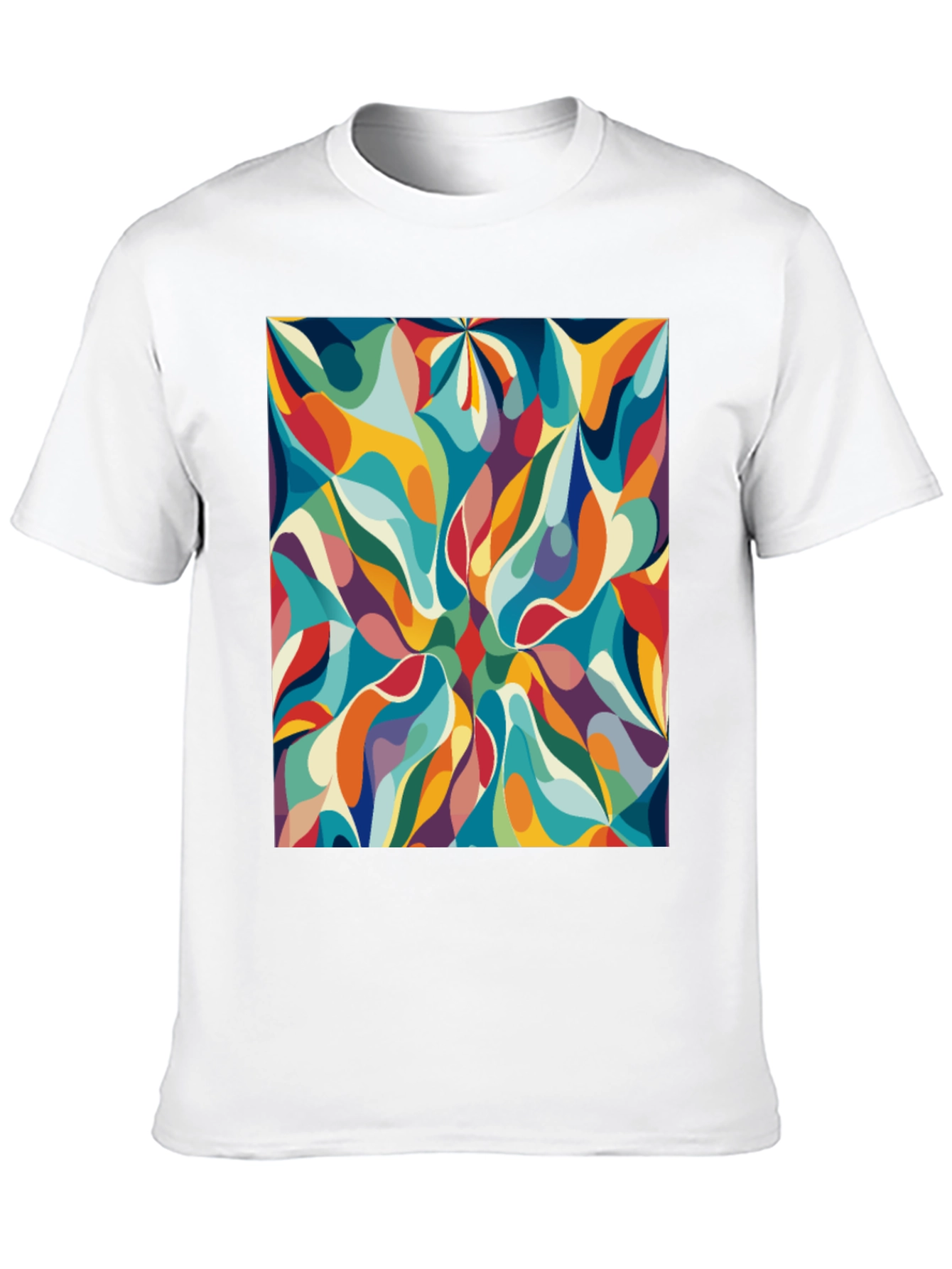 Black Retro Abstract Graphic Print Tee - Bold Style view 10