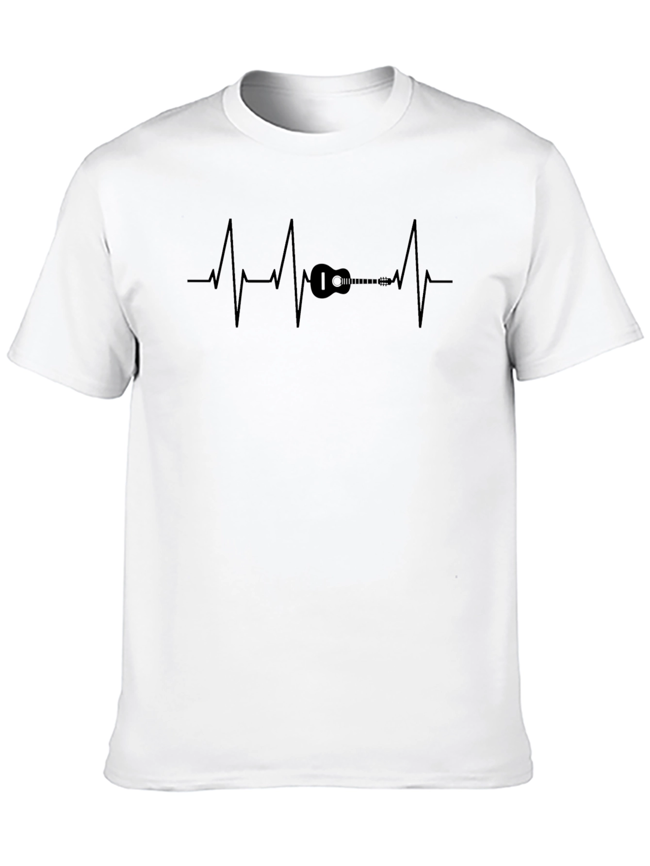 Black Ukulele Heartbeat T-Shirt - Music Lover Tee view 10