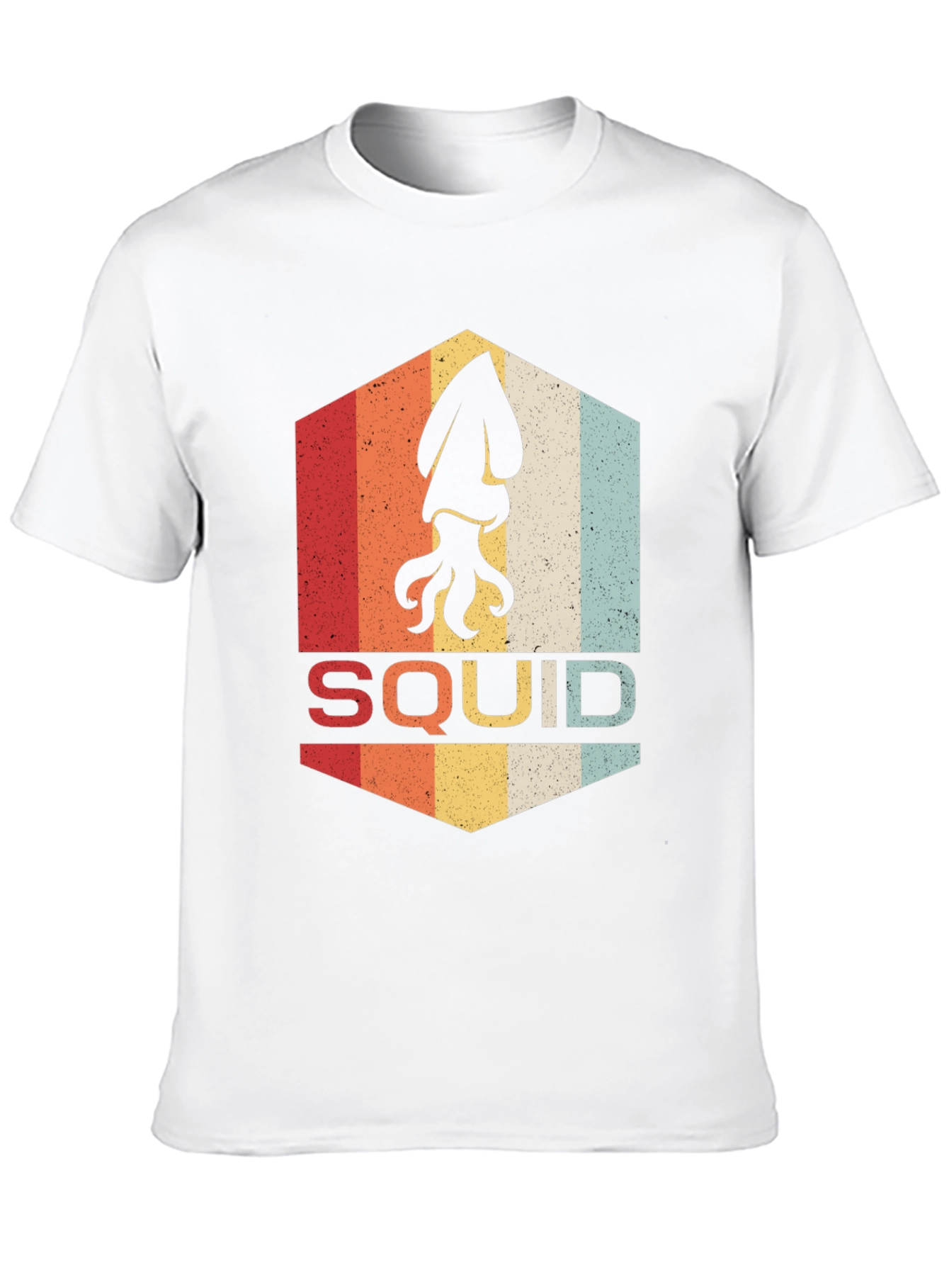 Black Retro Squid Graphic T-Shirt - Vintage Style Tee view 10