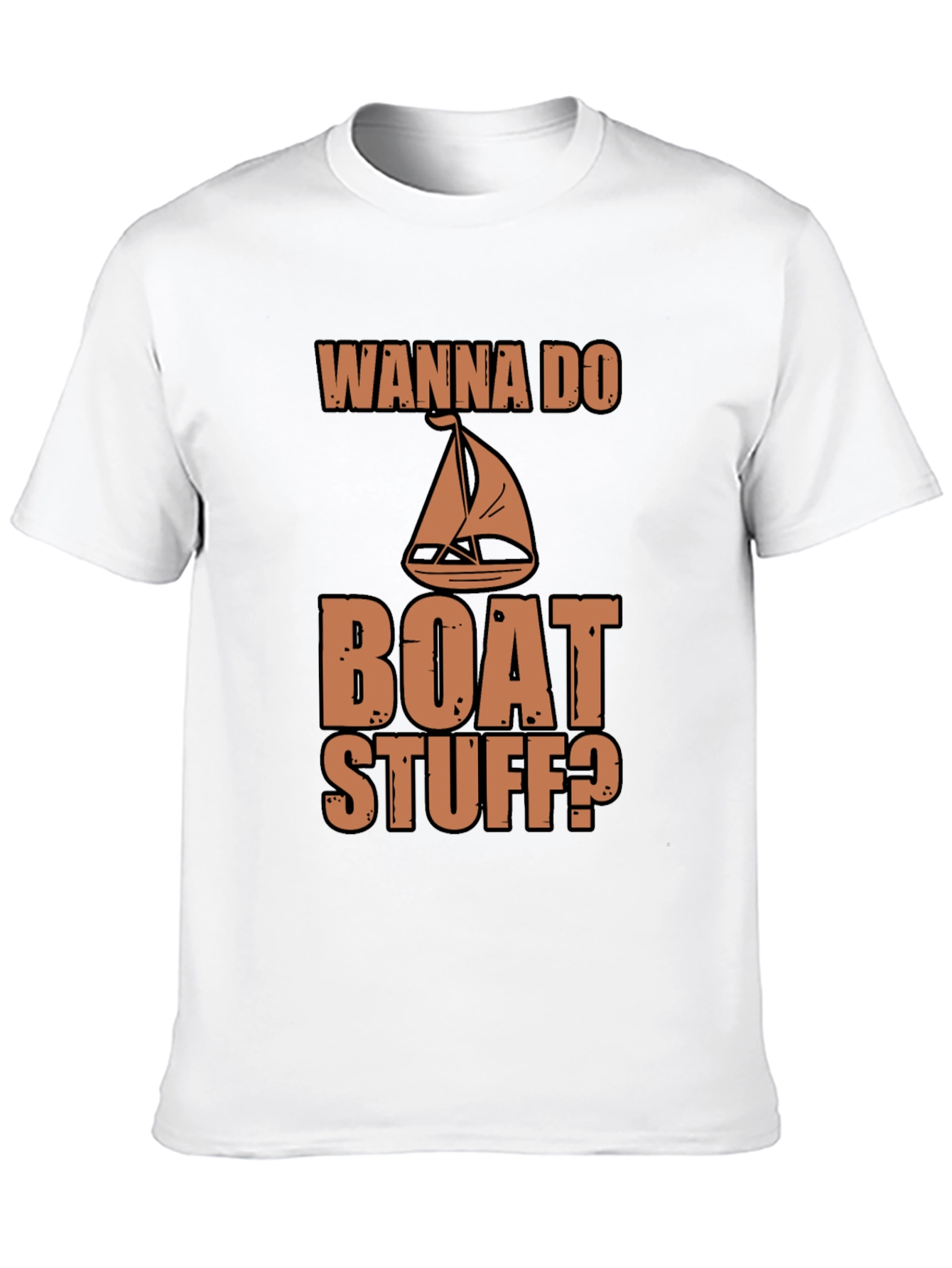 Black Wanna Do Boat Stuff? Graphic Tee view 10