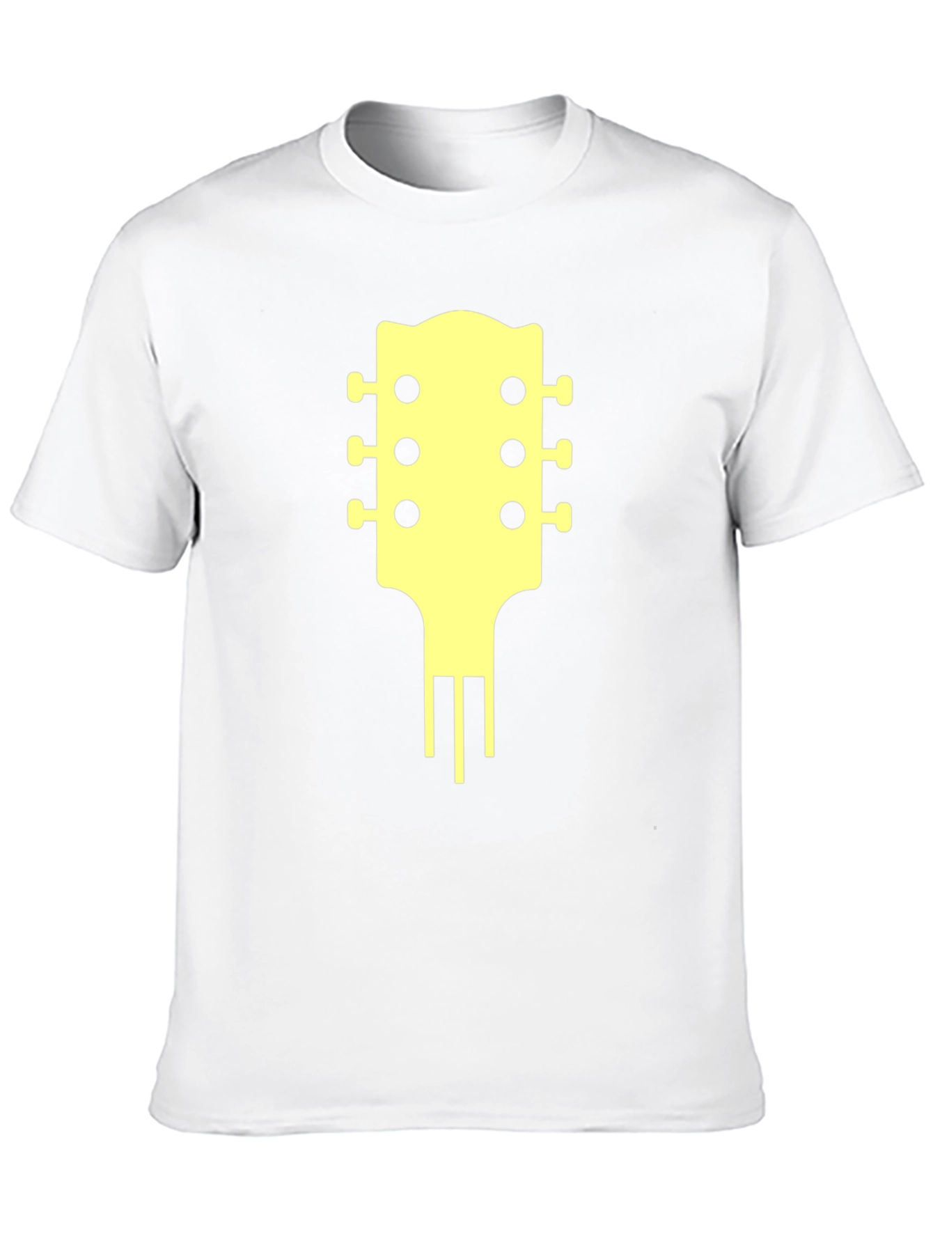 Black Guitar Headstock Graphic Tee view 10