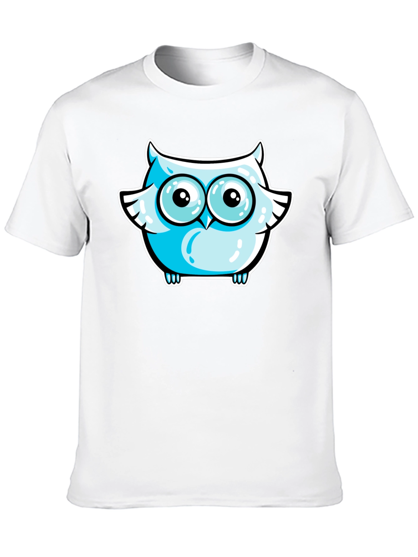 Black Cool Owl Graphic Tee - Black view 10