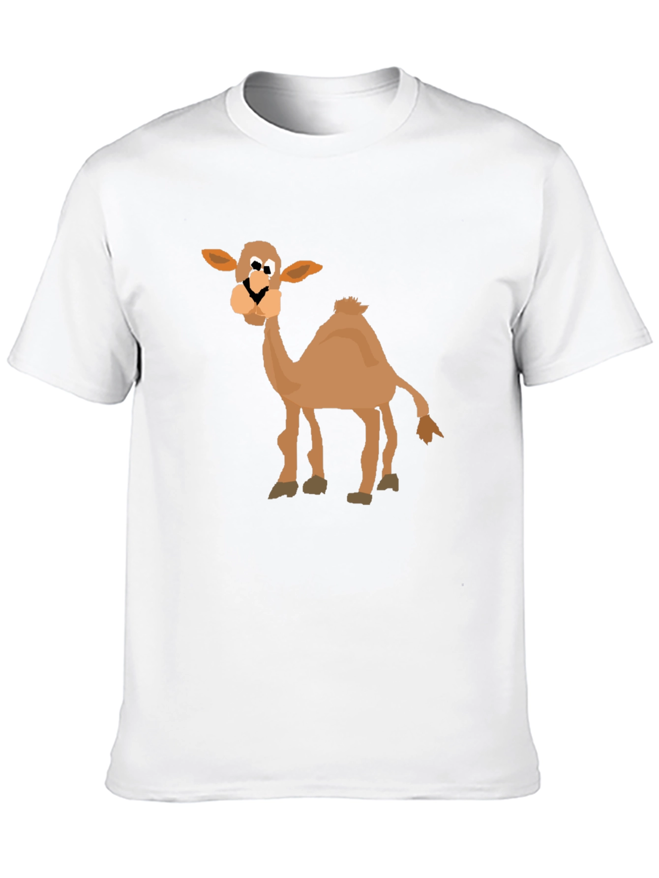 Black Cartoon Camel Graphic T-Shirt - Black Cotton Blend view 10