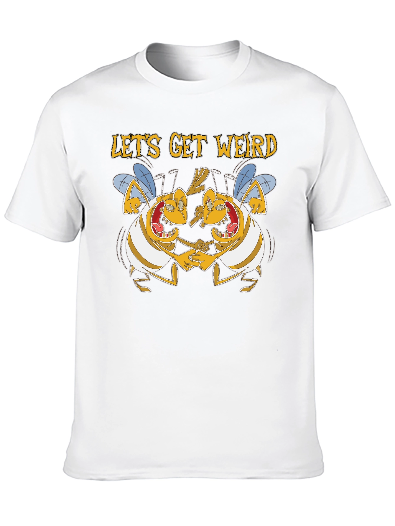 Black Lets Get Weird Graphic T-Shirt view 10