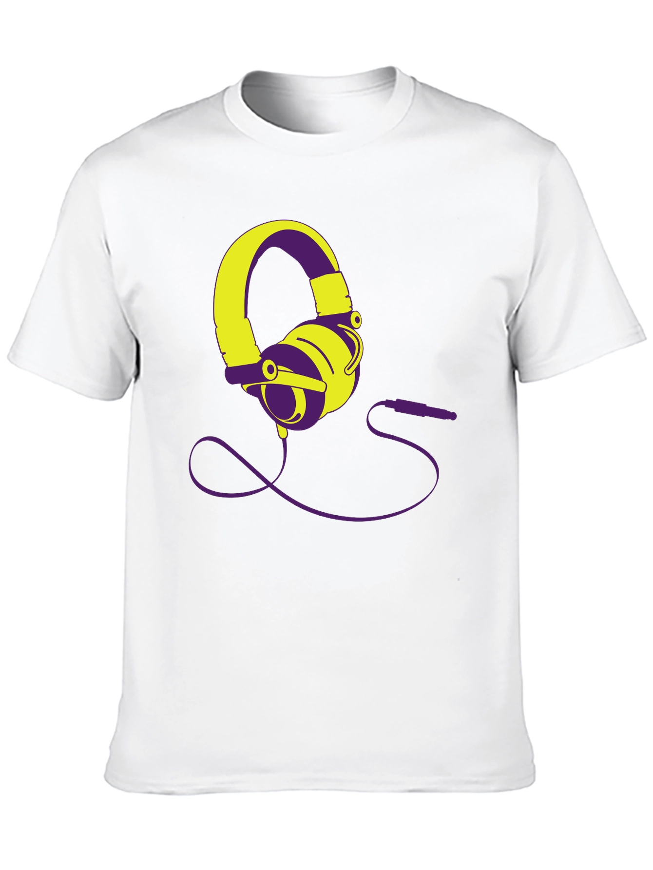 Black Modern Headphones Graphic Tee - Black view 10