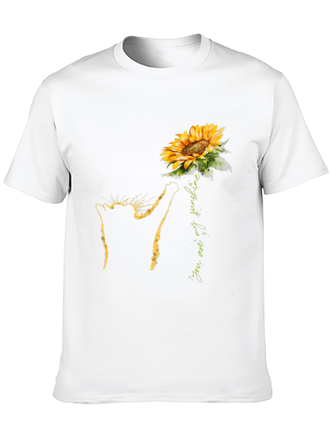 Black Cat Sunflower T-Shirt - You Are My Sunshine Tee view 10