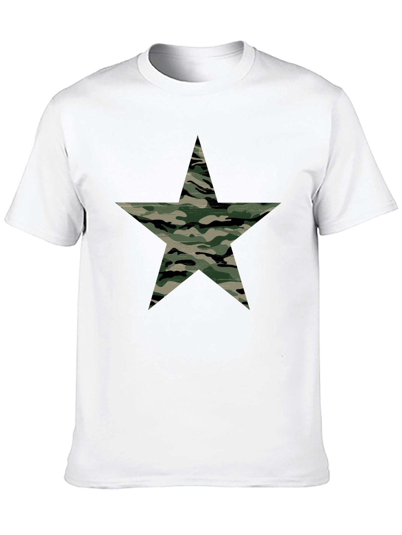 Black Camo Star Graphic Black T-Shirt view 10