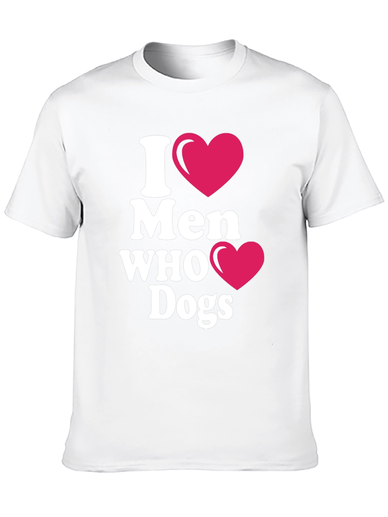 Black I Heart Men Who Love Dogs T-Shirt view 10