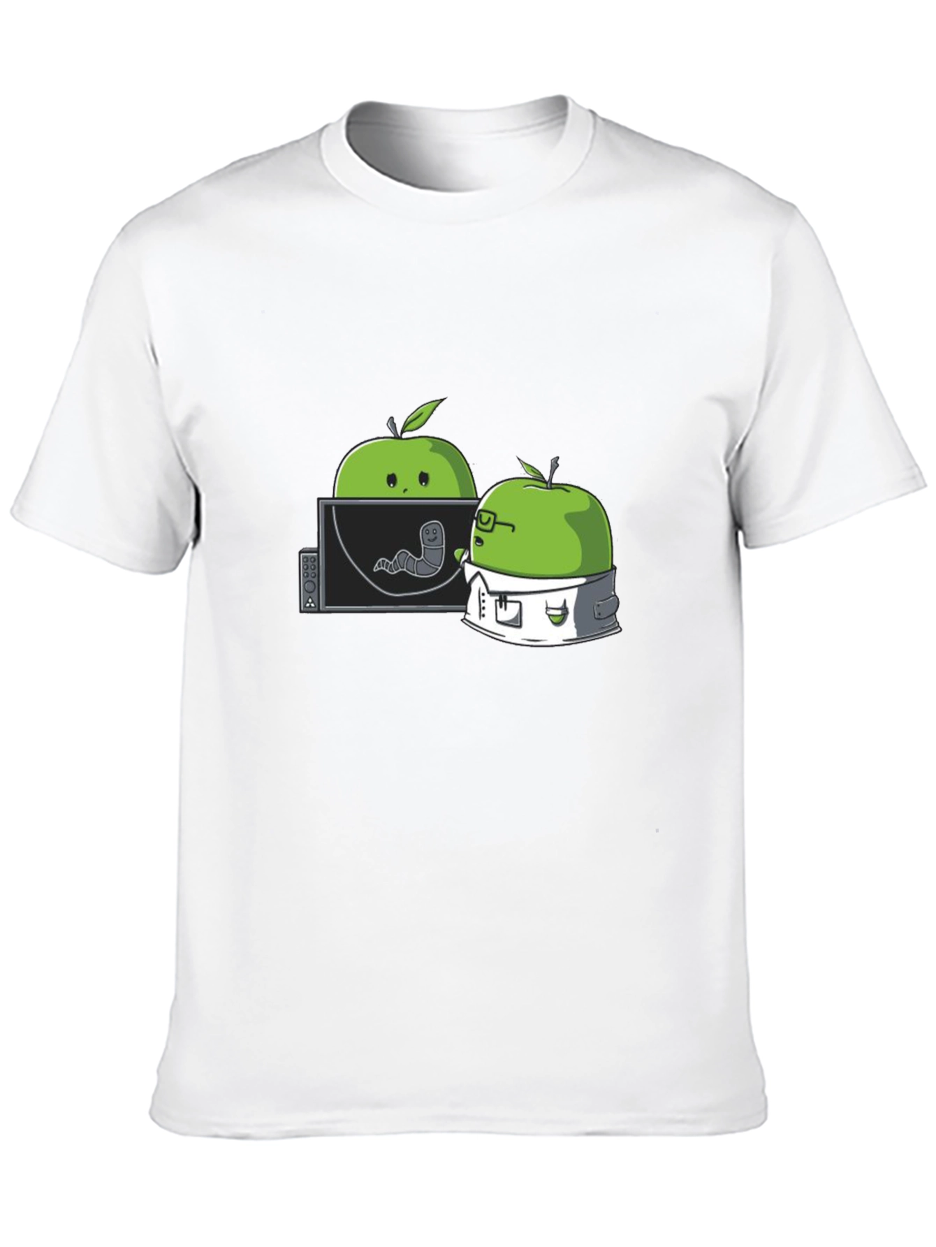 Black Apple Worm Lab T-Shirt - Funny Science Tee view 10