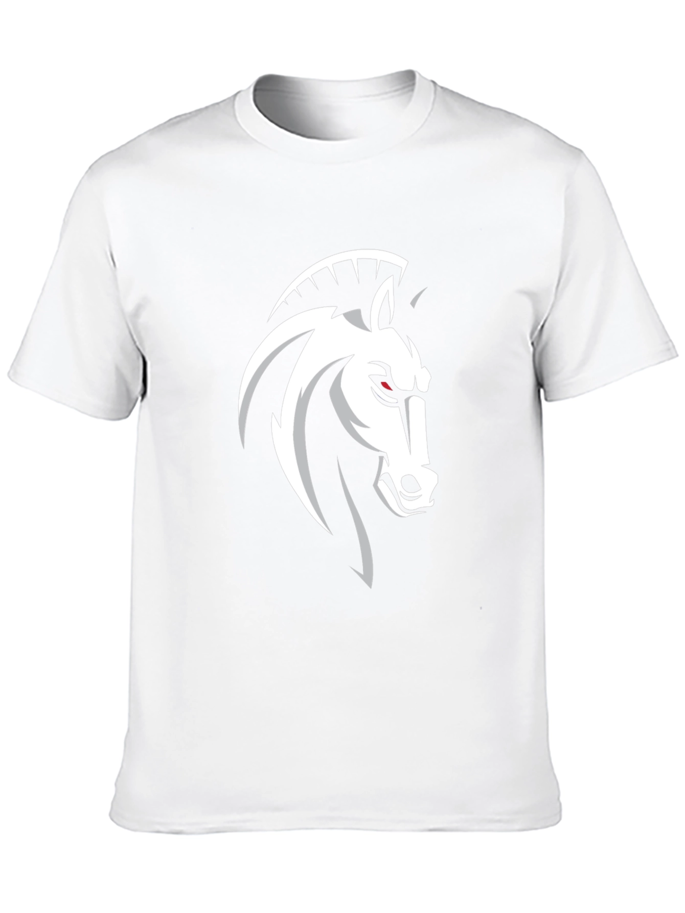 Black Men's Black Horse Head Graphic T-Shirt view 10