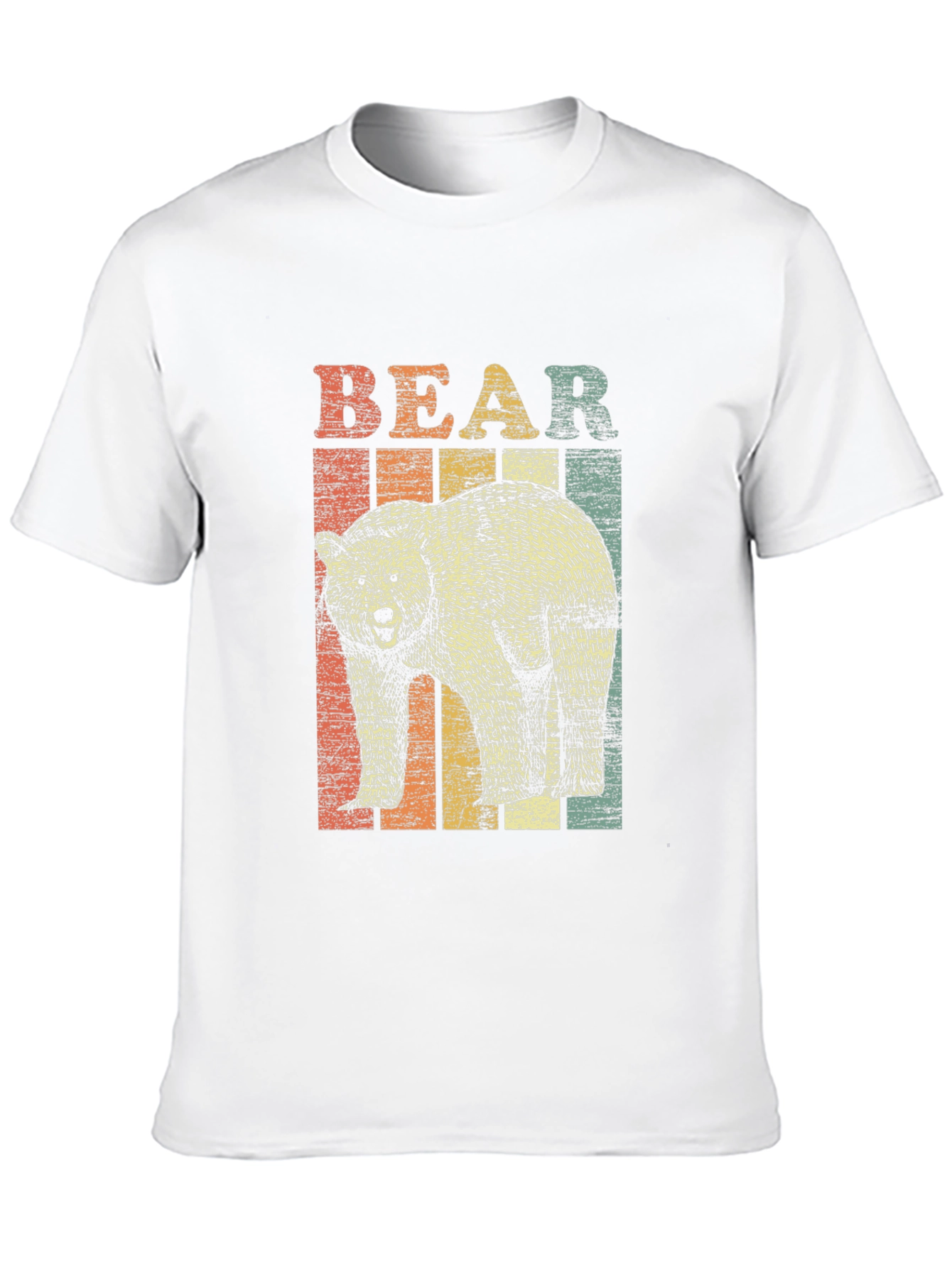 Black Retro Bear Graphic T-Shirt - Unisex Black Tee view 10